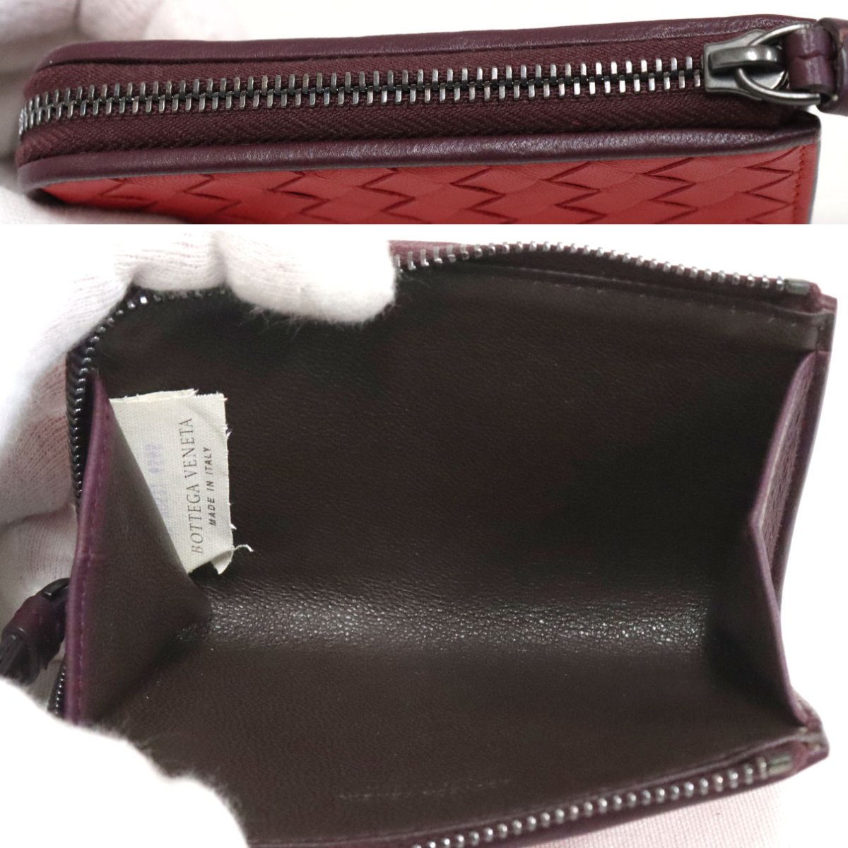 画像6: ボッテガ・ヴェネタ イントレチャート コインケース(244825 V0521 6565)レッド レザー (6)