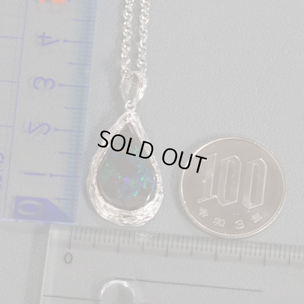 画像10: Pt900/850ボルダーオパールペンダント 11.3g 約41cm (10)