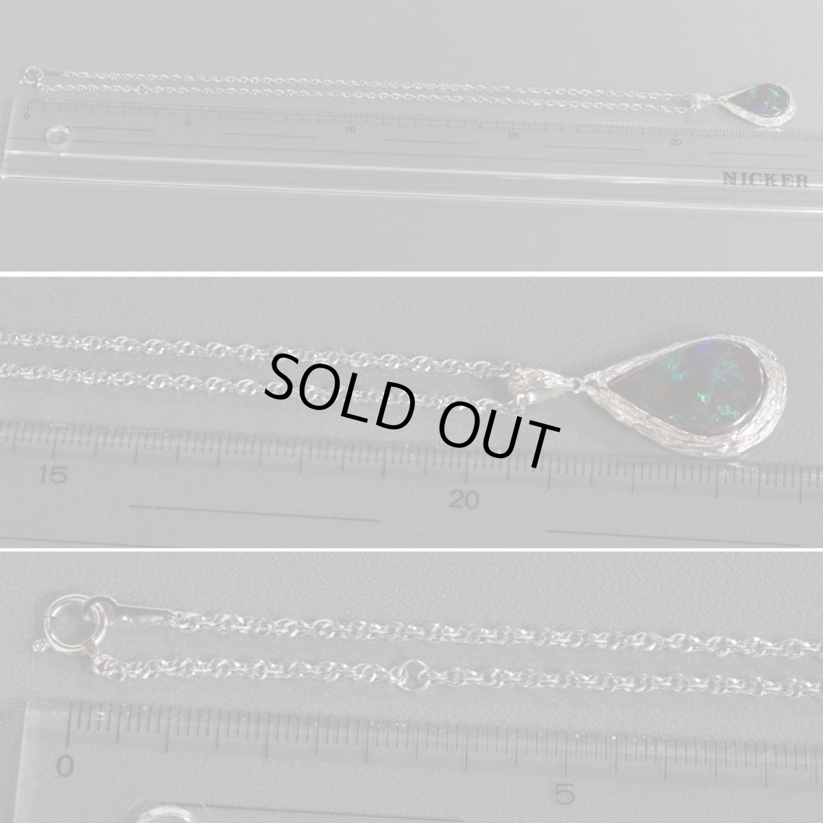 画像9: Pt900/850ボルダーオパールペンダント 11.3g 約41cm (9)