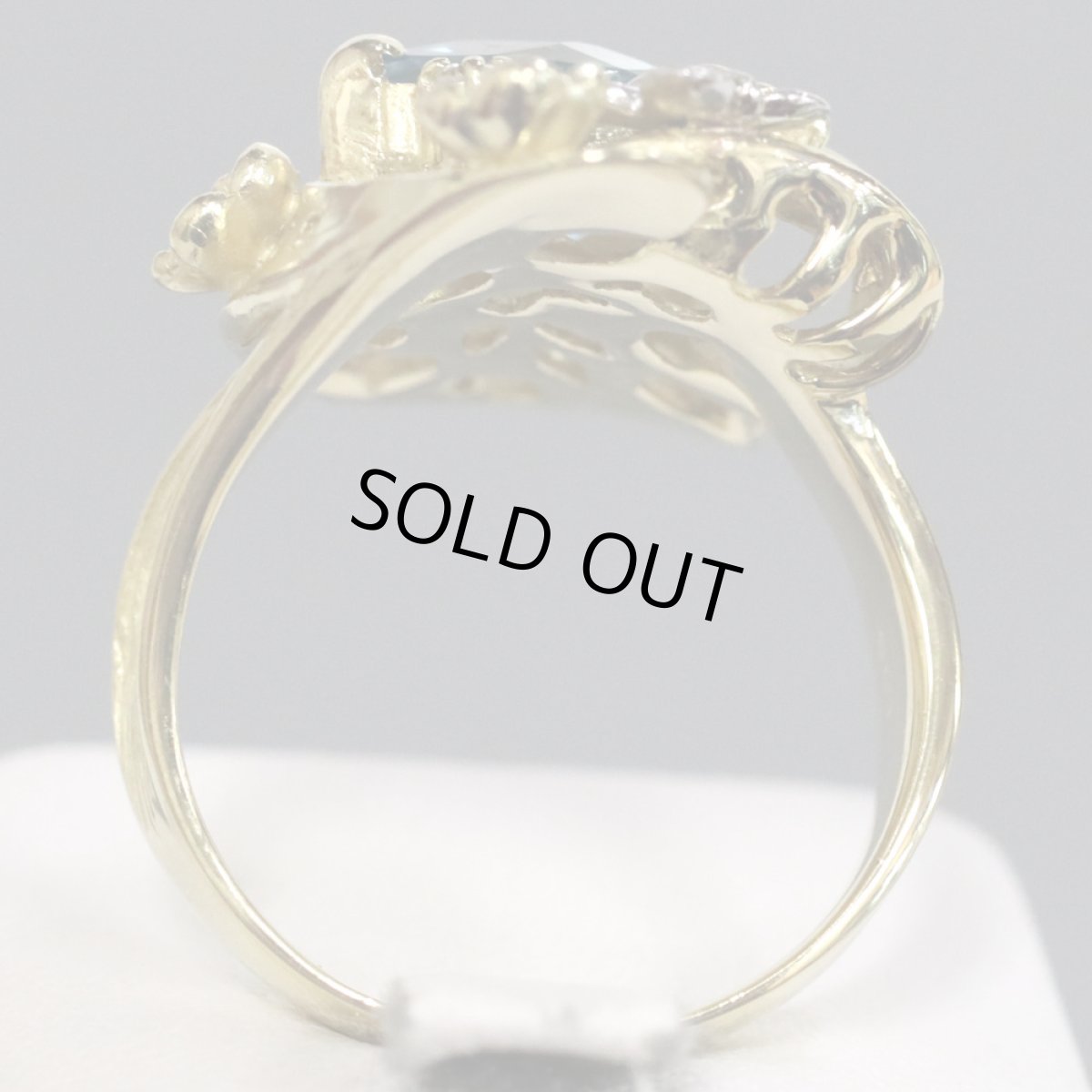 画像5: K18/Pt900マルチストーンリング フラワーモチーフ 0.08 11.3g #17.5 (5)