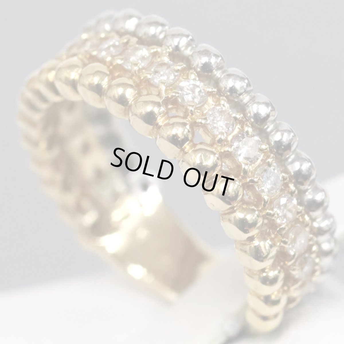 画像2: K18/Pt900ダイヤモンドリング D0.50 5.7g #10.5 (2)