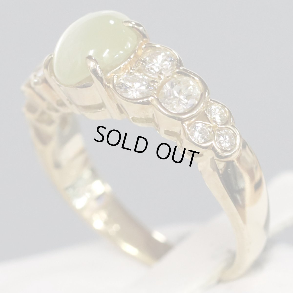 画像3: K18クリソベリルキャッツアイダイヤモンドリング 1.332 D0.56 4.9g #10.5 (3)