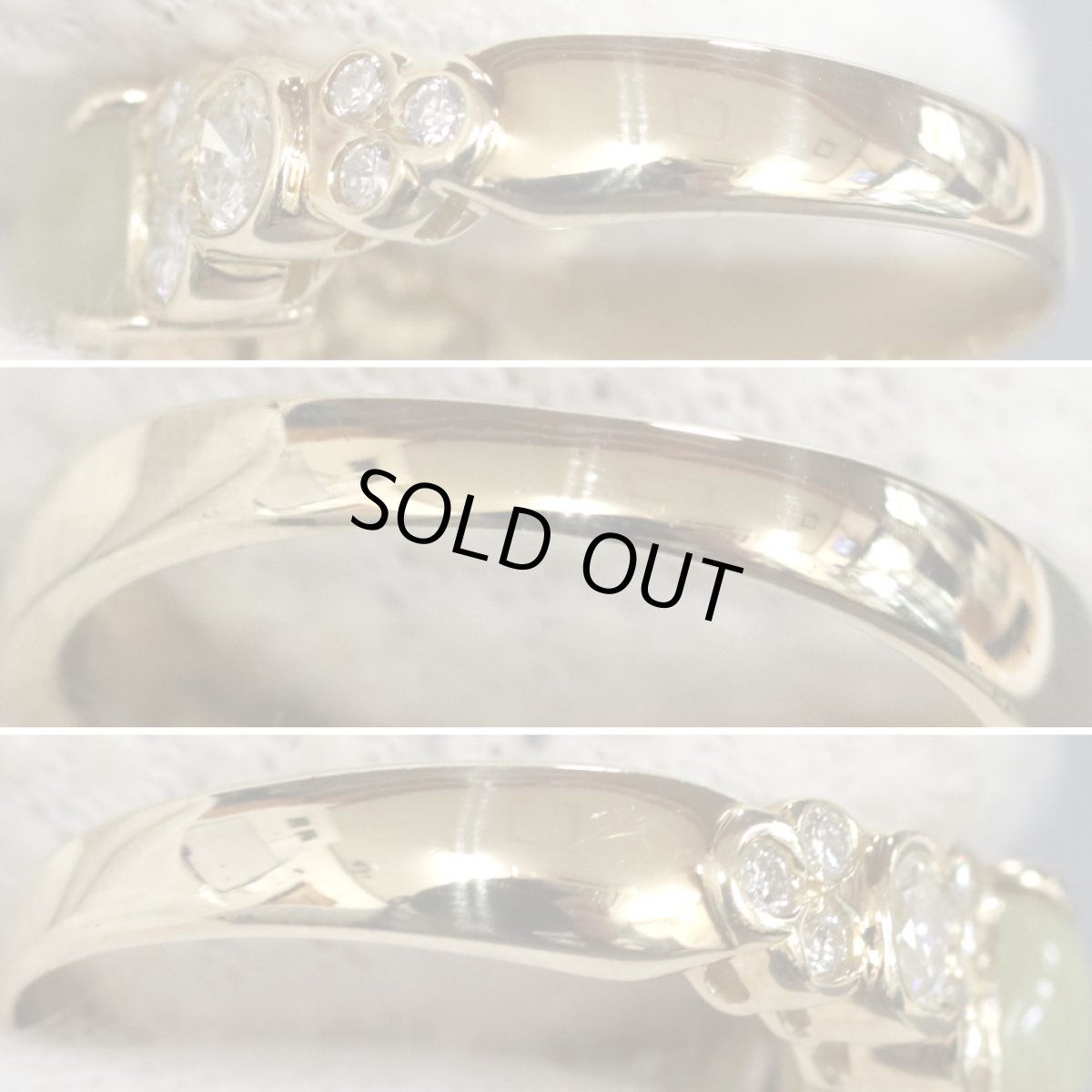 画像5: K18クリソベリルキャッツアイダイヤモンドリング 1.332 D0.56 4.9g #10.5 (5)