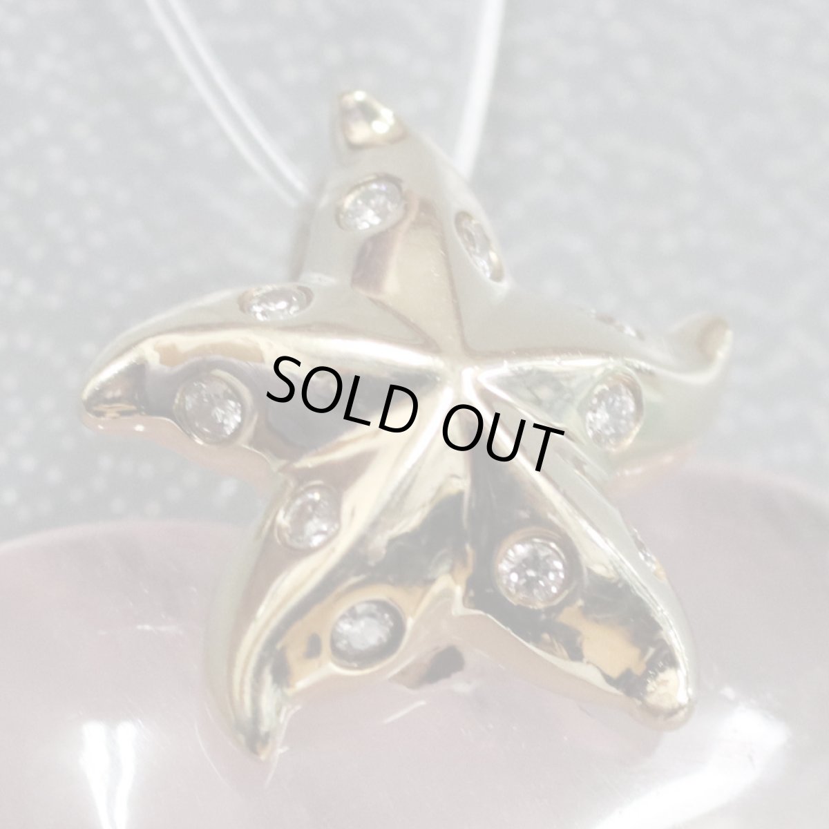 画像5: 14Kローズクォーツダイヤモンドペンダントトップ ハートモチーフ 8.7g (5)