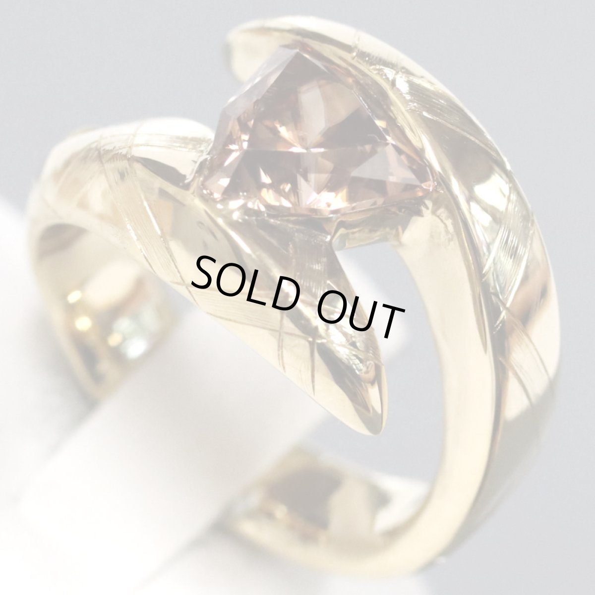 画像2: K18ブラウンジルコンリング ZIRCON2.40 14.3g #11 (2)