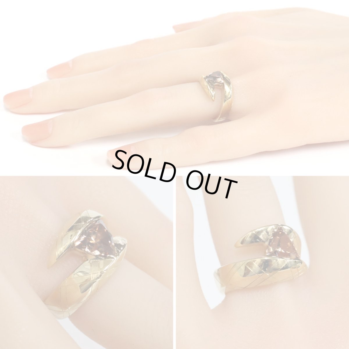 画像9: K18ブラウンジルコンリング ZIRCON2.40 14.3g #11 (9)