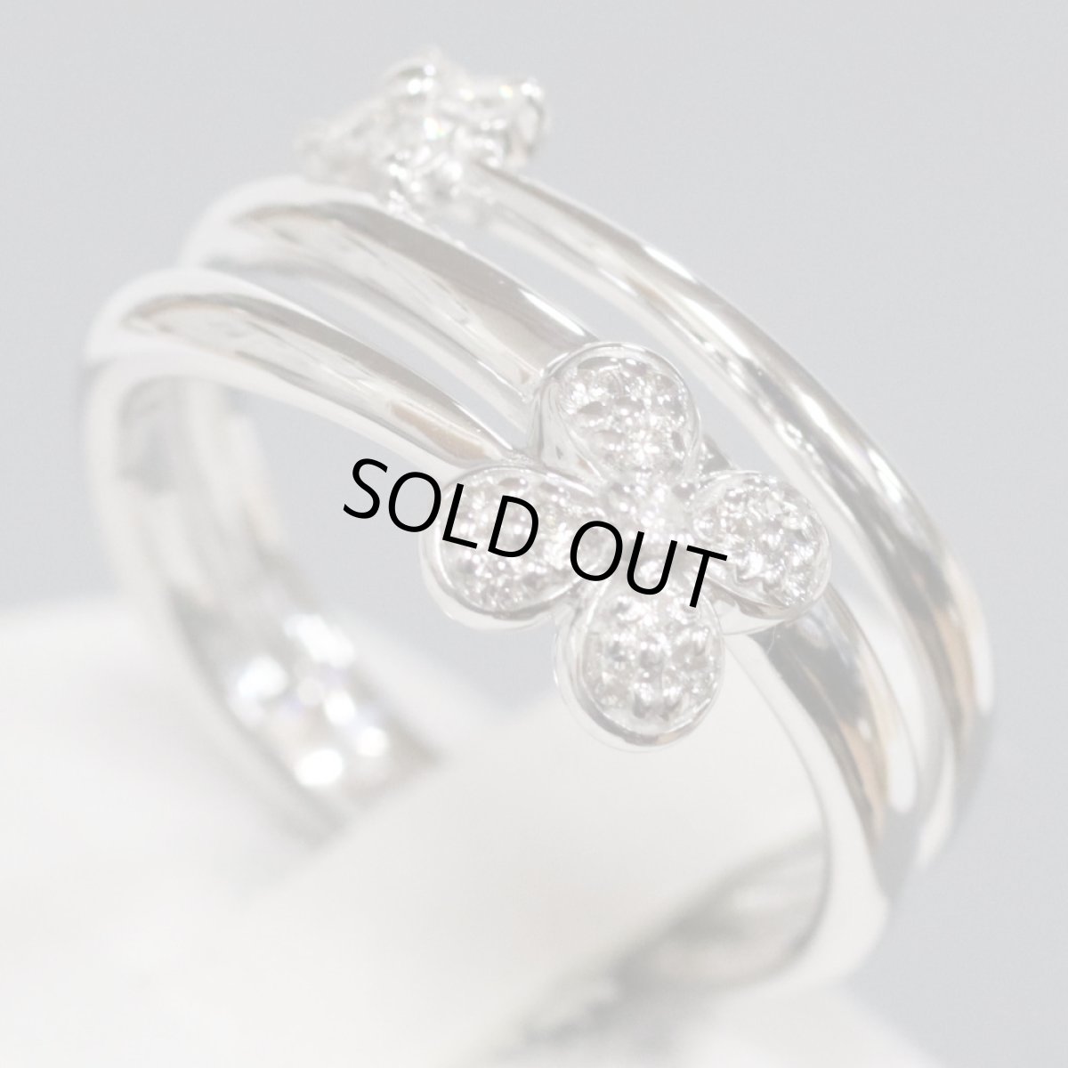 画像1: ポンテヴェキオ K18WGダイヤモンドリング D0.20 5.5g #10 (1)