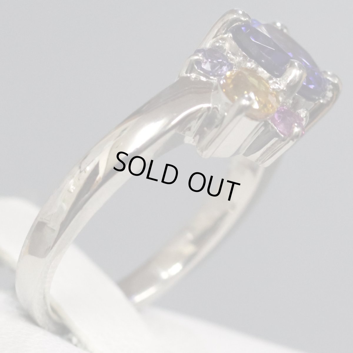 画像4: Pt900マルチカラーストーンリング TZ1.31 D0.06 0.43 6.0g #9 (4)