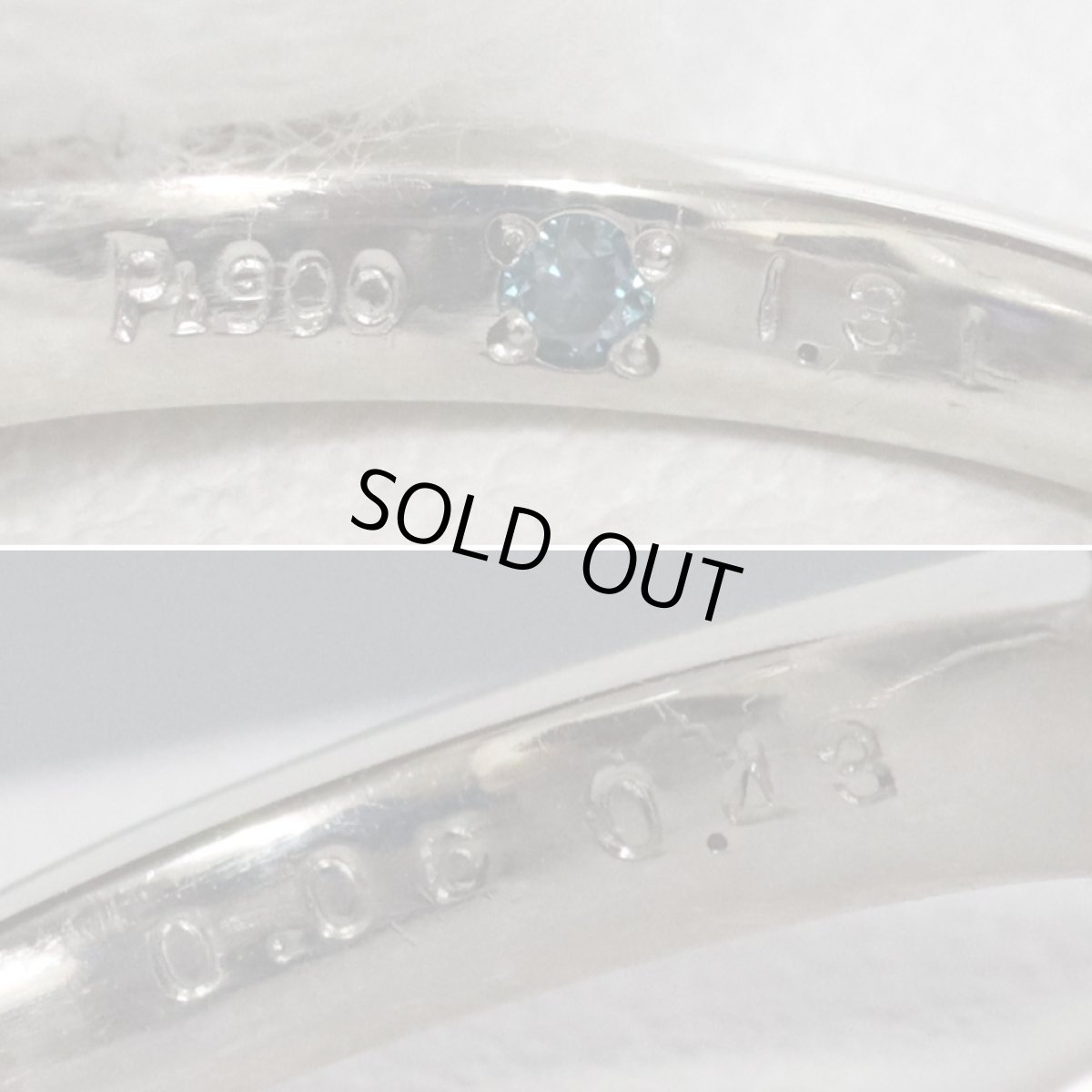 画像7: Pt900マルチカラーストーンリング TZ1.31 D0.06 0.43 6.0g #9 (7)