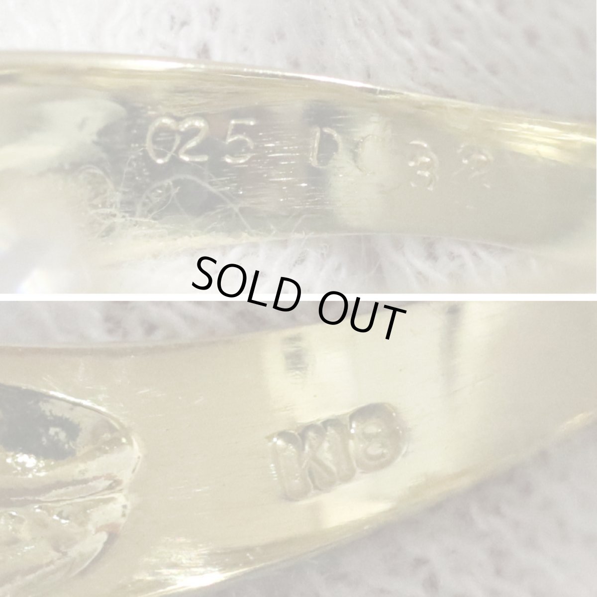 画像6: K18サファイアダイヤモンドリング S0.25 D0.32 3.7g #10 (6)