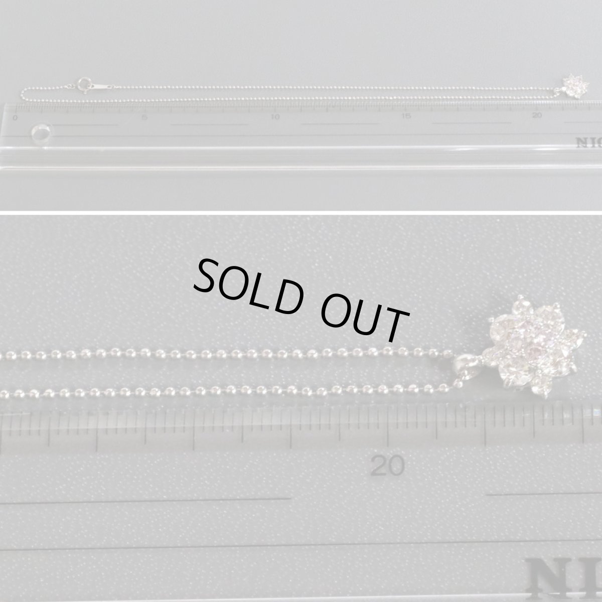 画像8: Pt900/850ダイヤモンドネックレス D0.16 D0.85 5.0g (8)