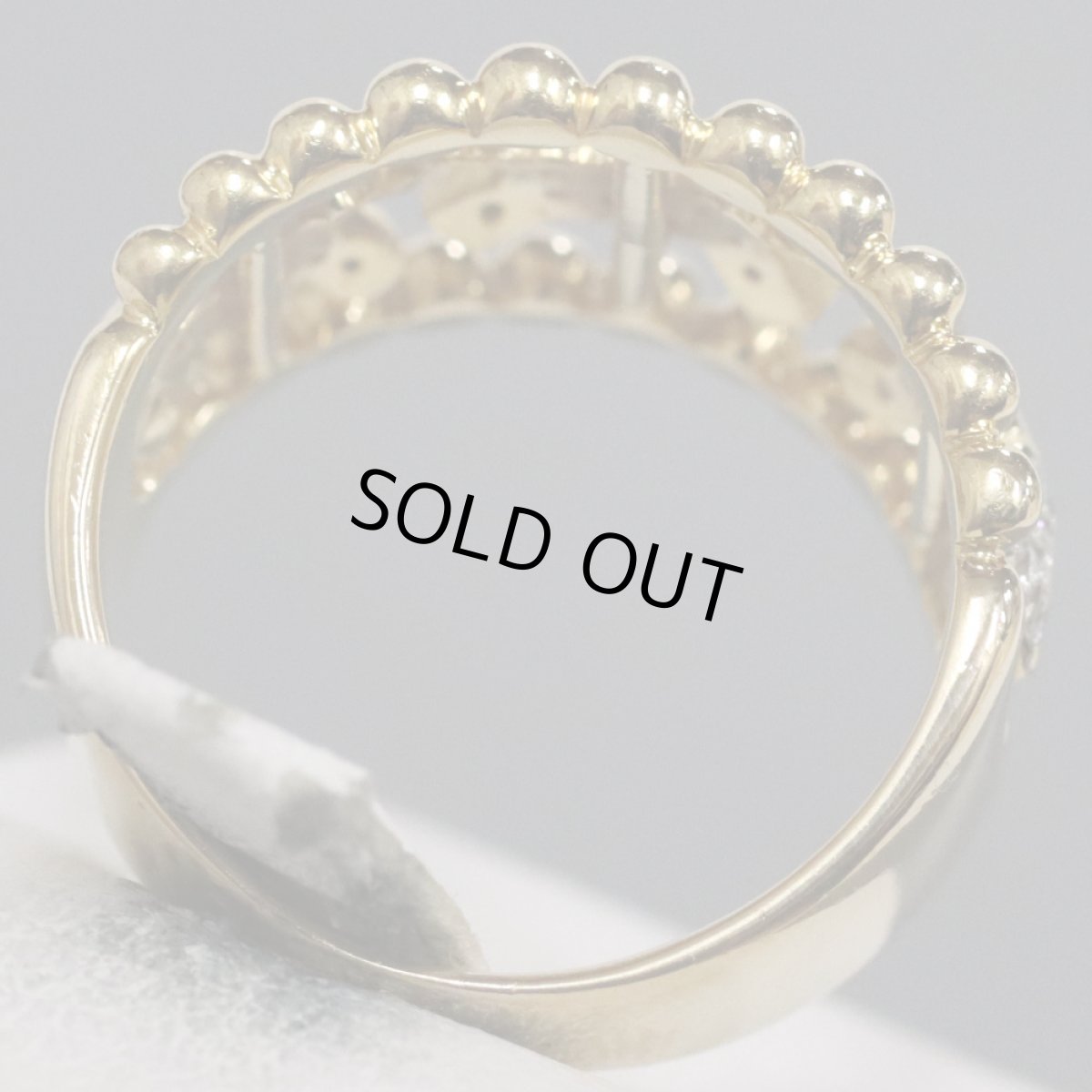 画像5: K18ダイヤモンドリング ホースモチーフ D0.22 7.6g #10 (5)