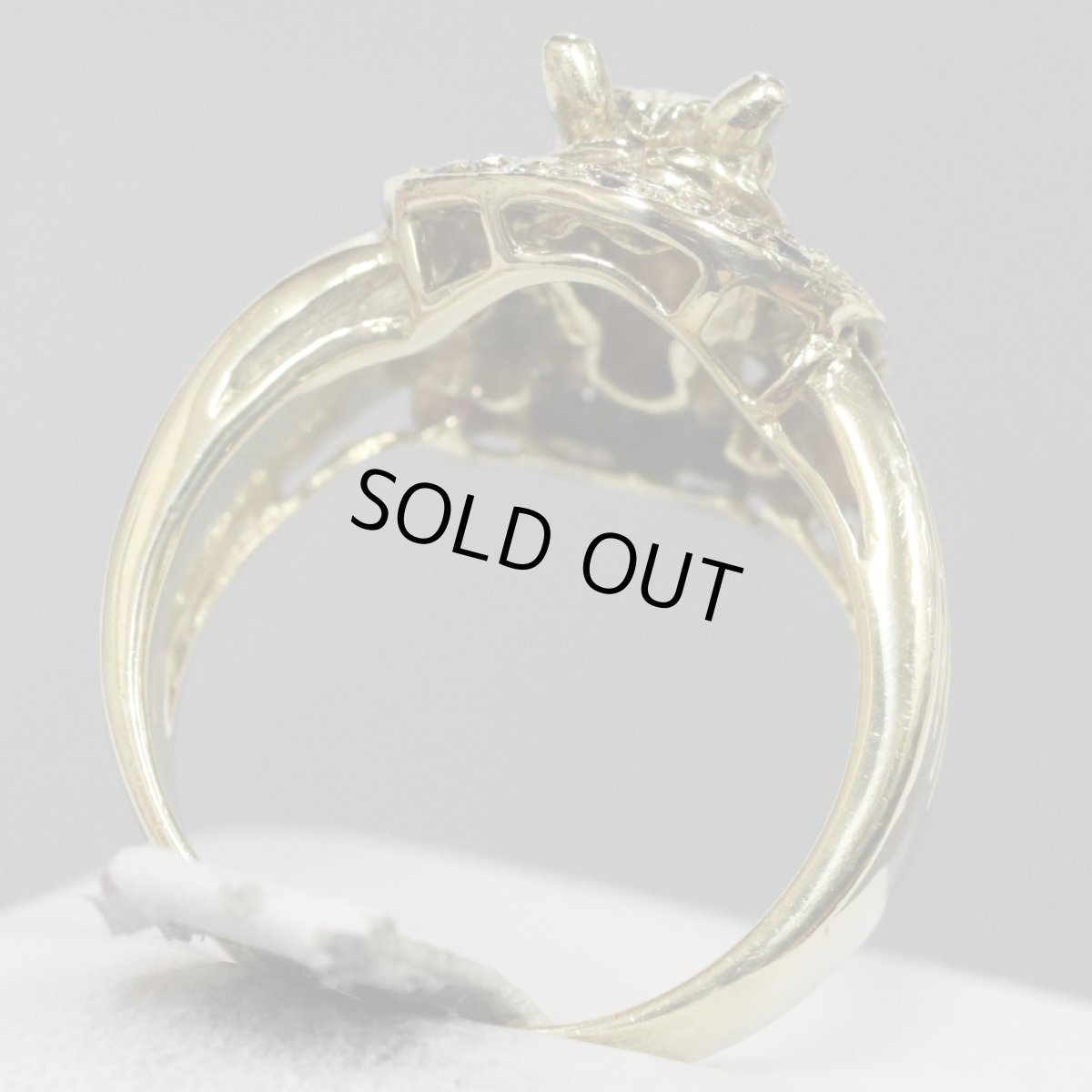 画像5: K18ルビーサファイアダイヤモンドリング ホースモチーフ 9.1g #12 (5)