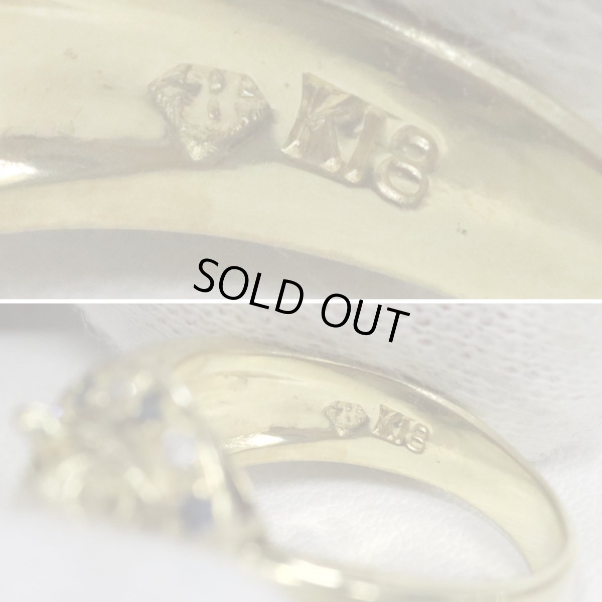 画像8: K18ルビーサファイアダイヤモンドリング ホースモチーフ 9.1g #12 (8)