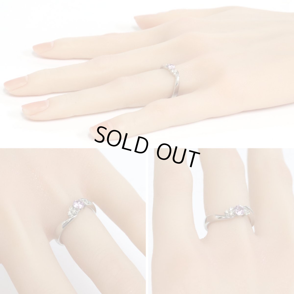 画像10: ヨンドシー K18WGピンクサファイアダイヤモンドリング 4.1g #9.5 (10)