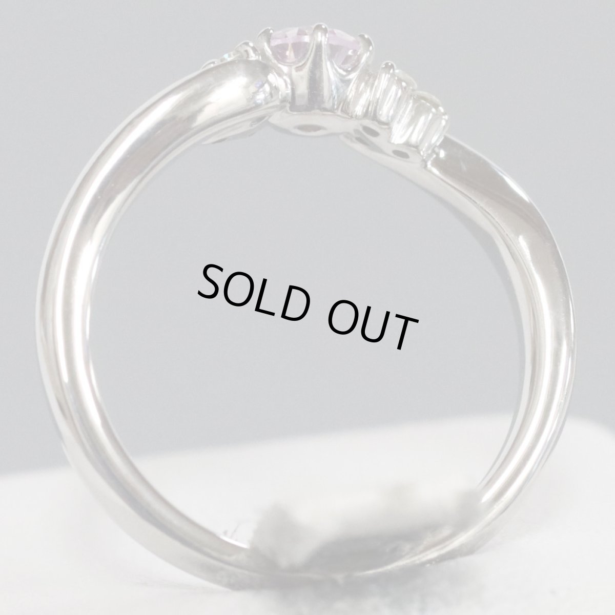 画像5: ヨンドシー K18WGピンクサファイアダイヤモンドリング 4.1g #9.5 (5)