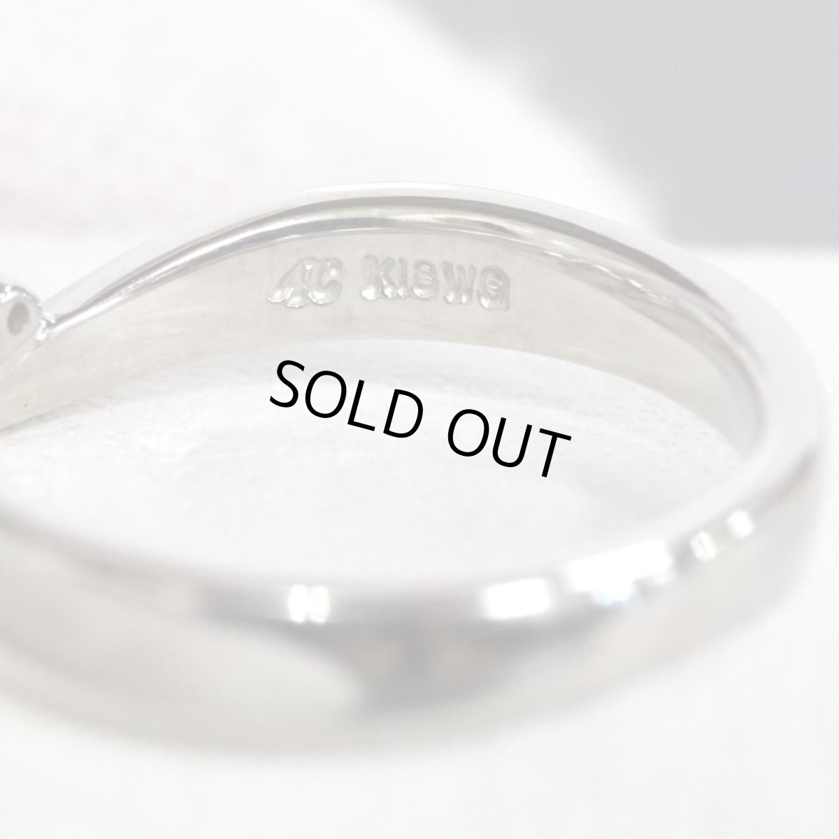 画像7: ヨンドシー K18WGピンクサファイアダイヤモンドリング 4.1g #9.5 (7)