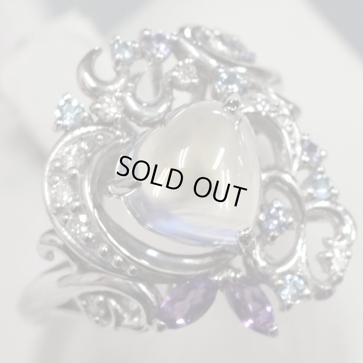 画像3: K18WGマルチカラーストーンリング MS1.955 0.09 0.12 0.05 0.08 6.1g #10.5 (3)