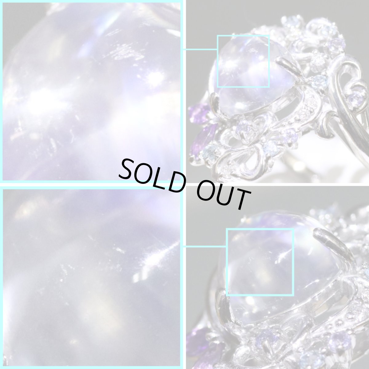 画像5: K18WGマルチカラーストーンリング MS1.955 0.09 0.12 0.05 0.08 6.1g #10.5 (5)