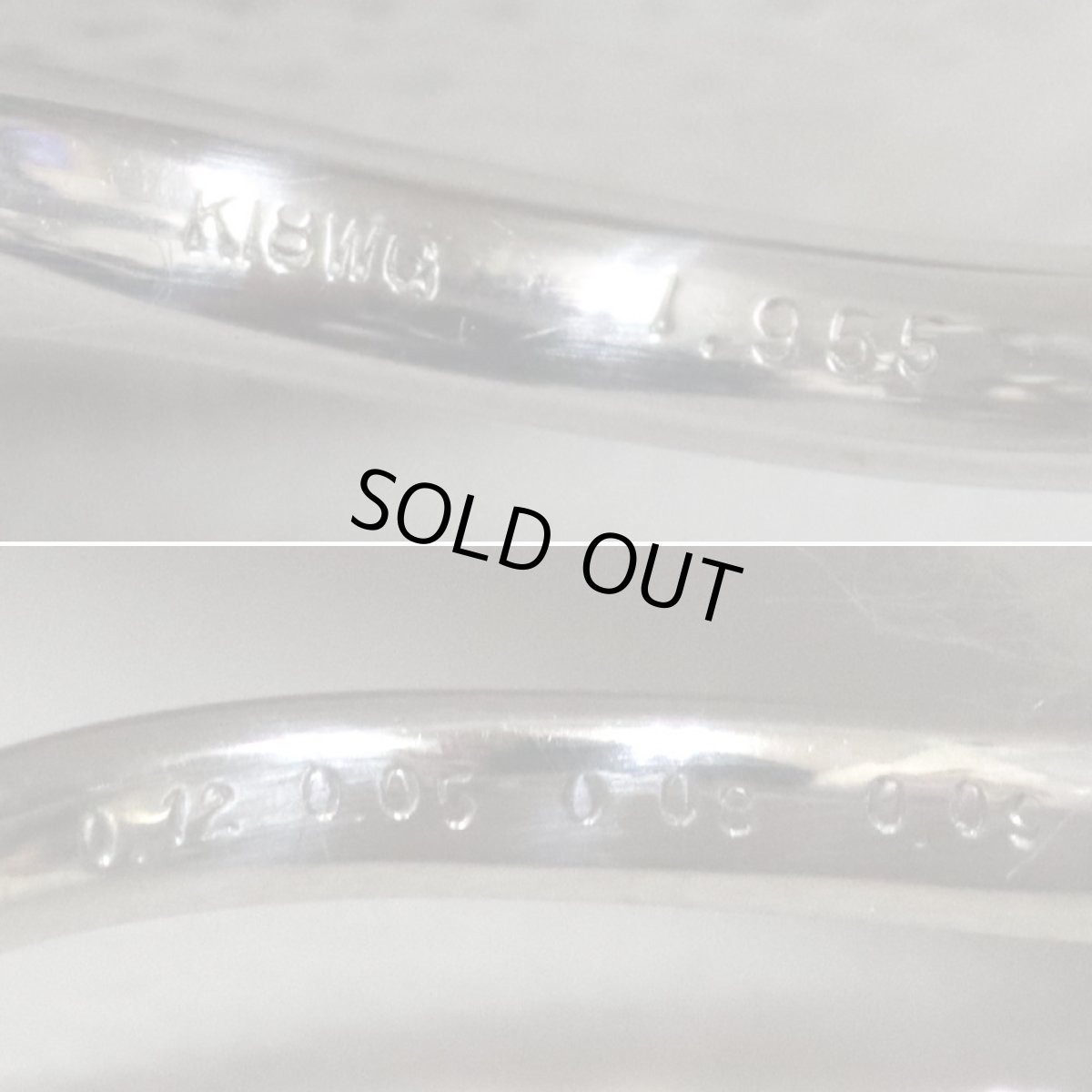 画像8: K18WGマルチカラーストーンリング MS1.955 0.09 0.12 0.05 0.08 6.1g #10.5 (8)