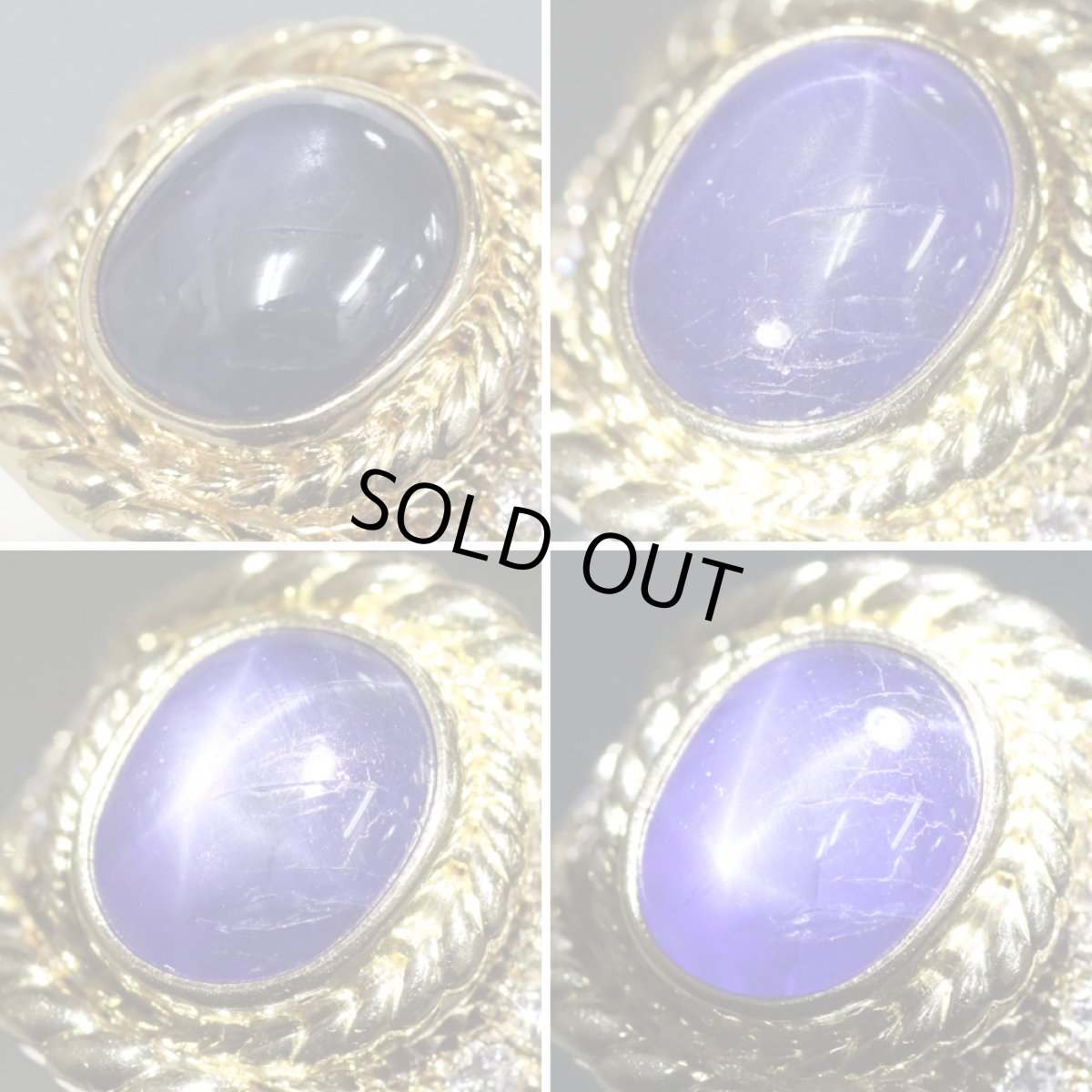 画像5: K18スターサファイアダイヤモンドリング S3.20 D0.28 10.3g #12 (5)