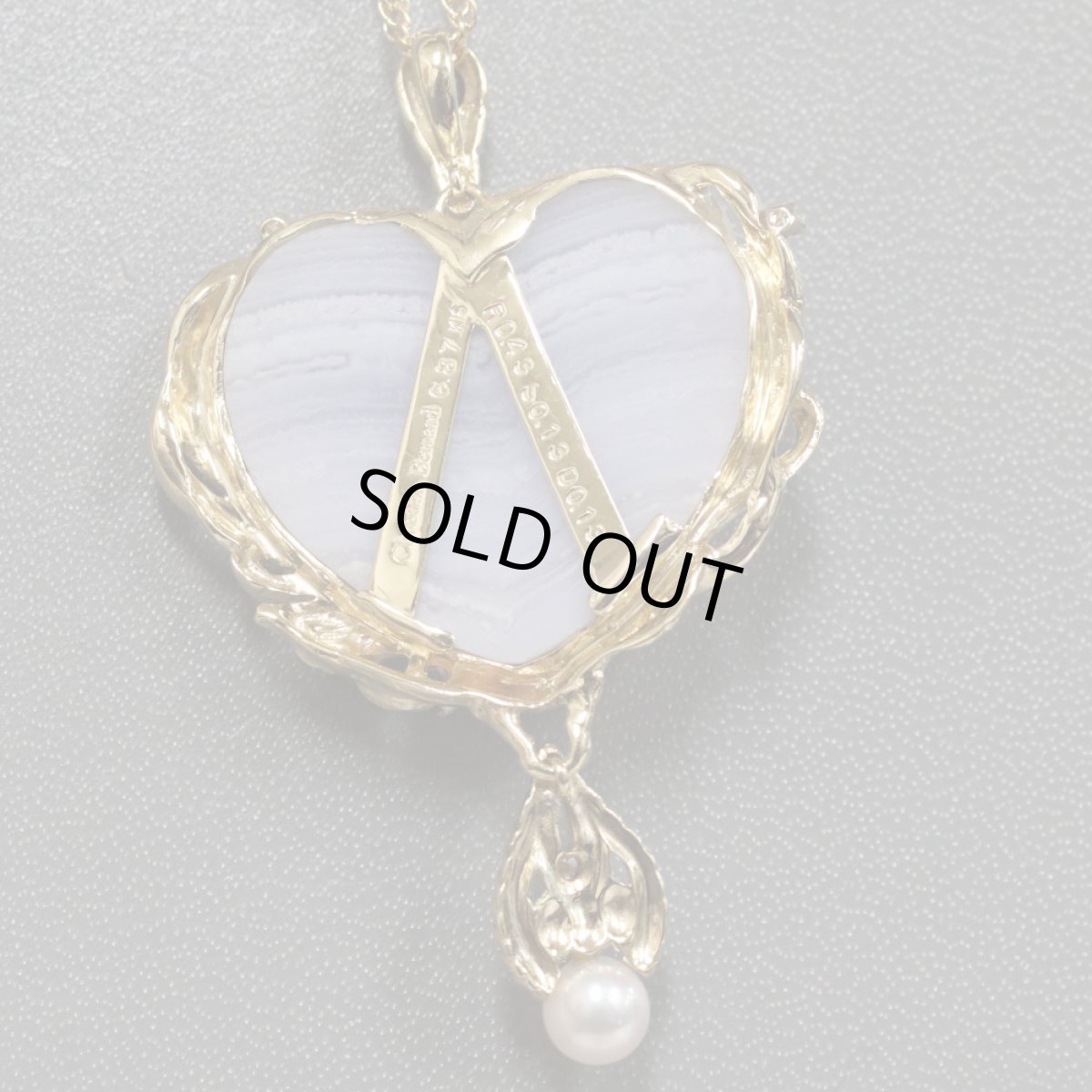 画像4: クリスチャンベルナール K18マルチカラーストーンペンダント カルセドニー6.87 R0.43 S0.13 D0.13 22.9g (4)