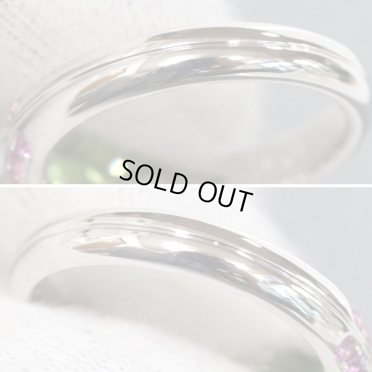 画像7: クイーンジュエリー 750ペリドットピンクサファイアリング Pe2.42 PS0.98 8.3g #13 (7)