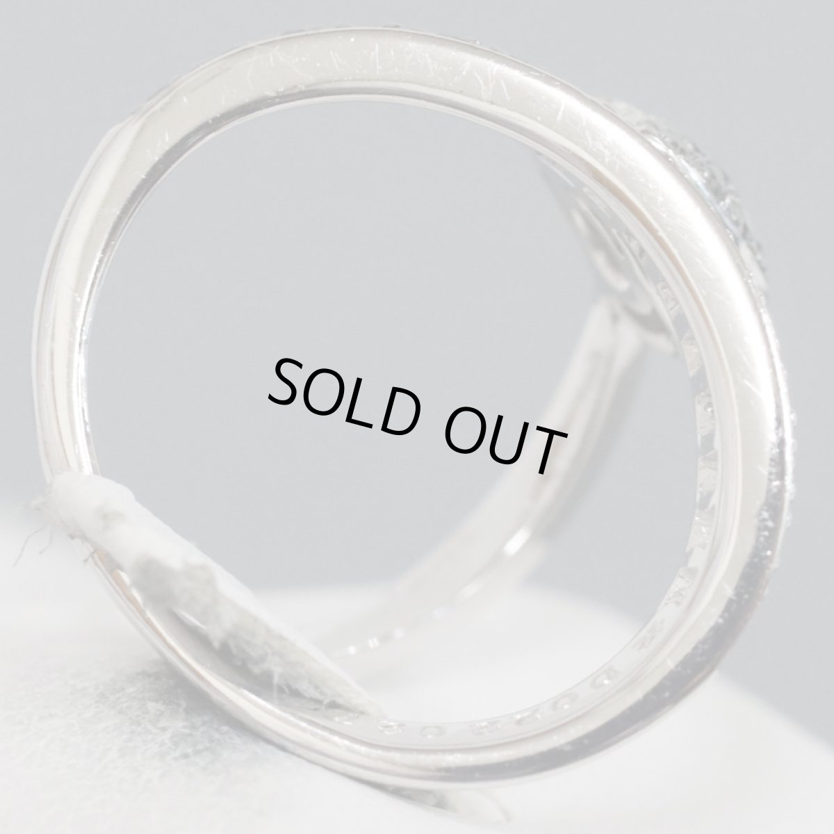 画像5: カラチ K18WGブラックダイヤモンド/ダイヤモンドリング BkD0.27 D0.22 8.5g 約#13 (5)