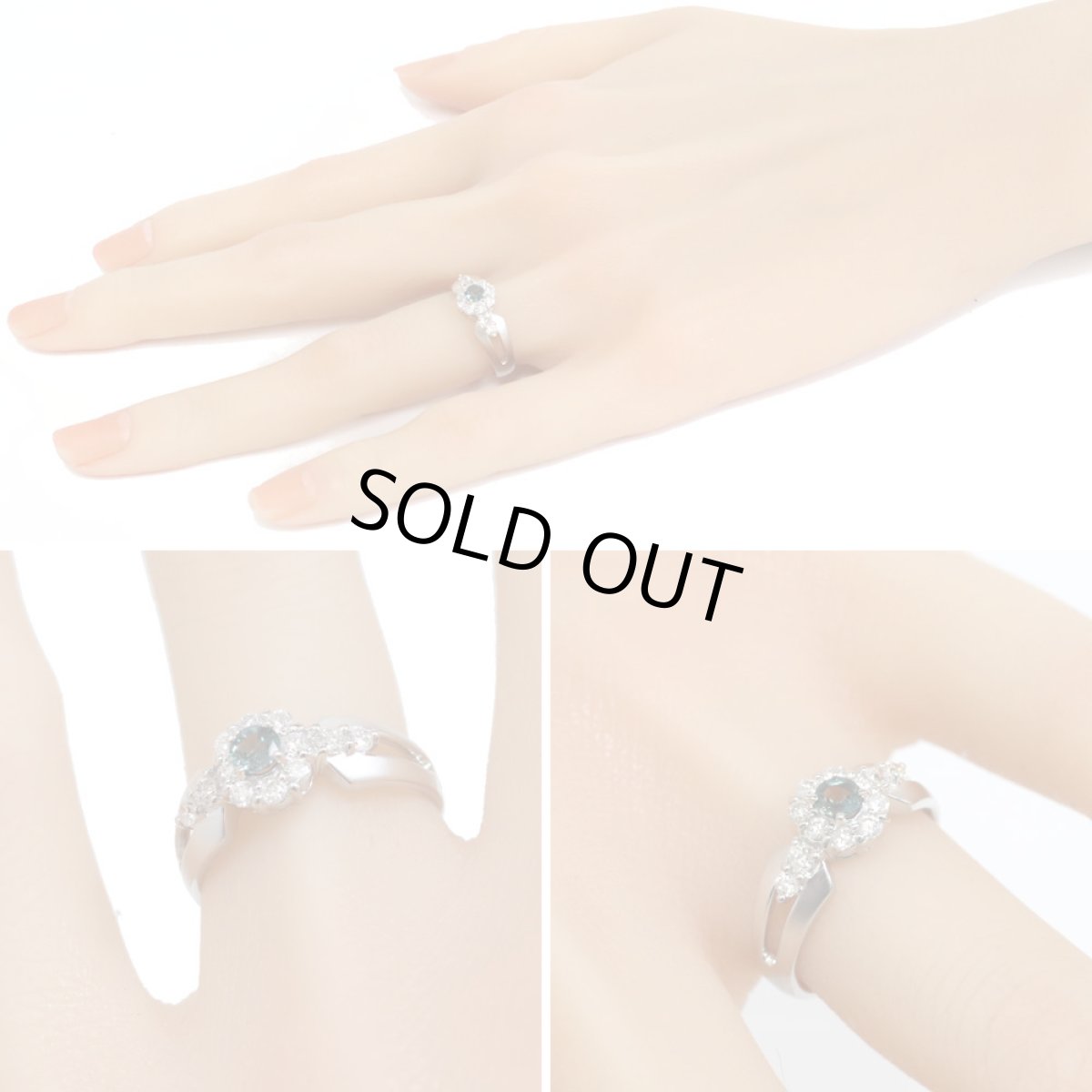 画像10: Pt900アレキサンドライトダイヤモンドリング A0.19 D0.38 5.5g #12 (10)