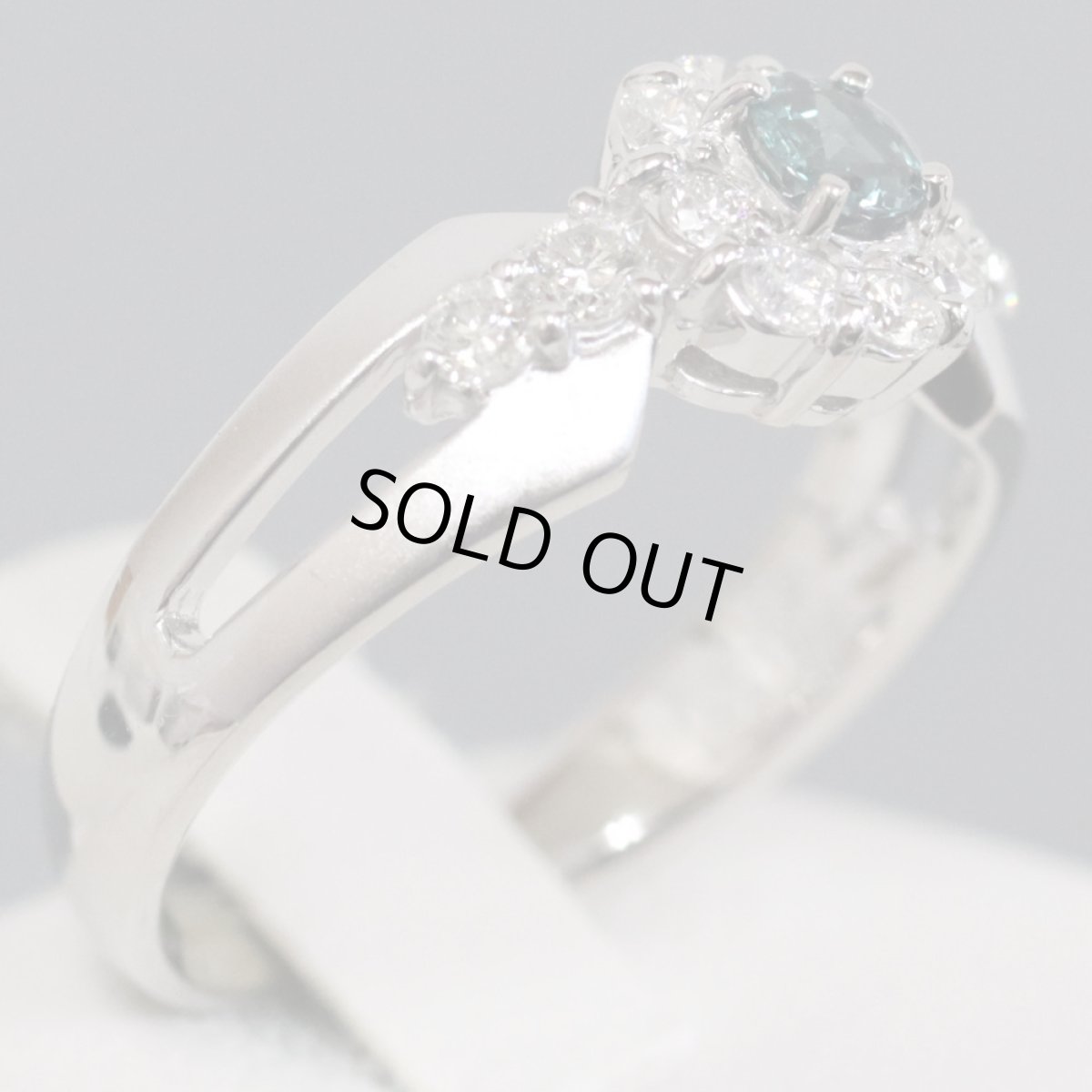 画像4: Pt900アレキサンドライトダイヤモンドリング A0.19 D0.38 5.5g #12 (4)