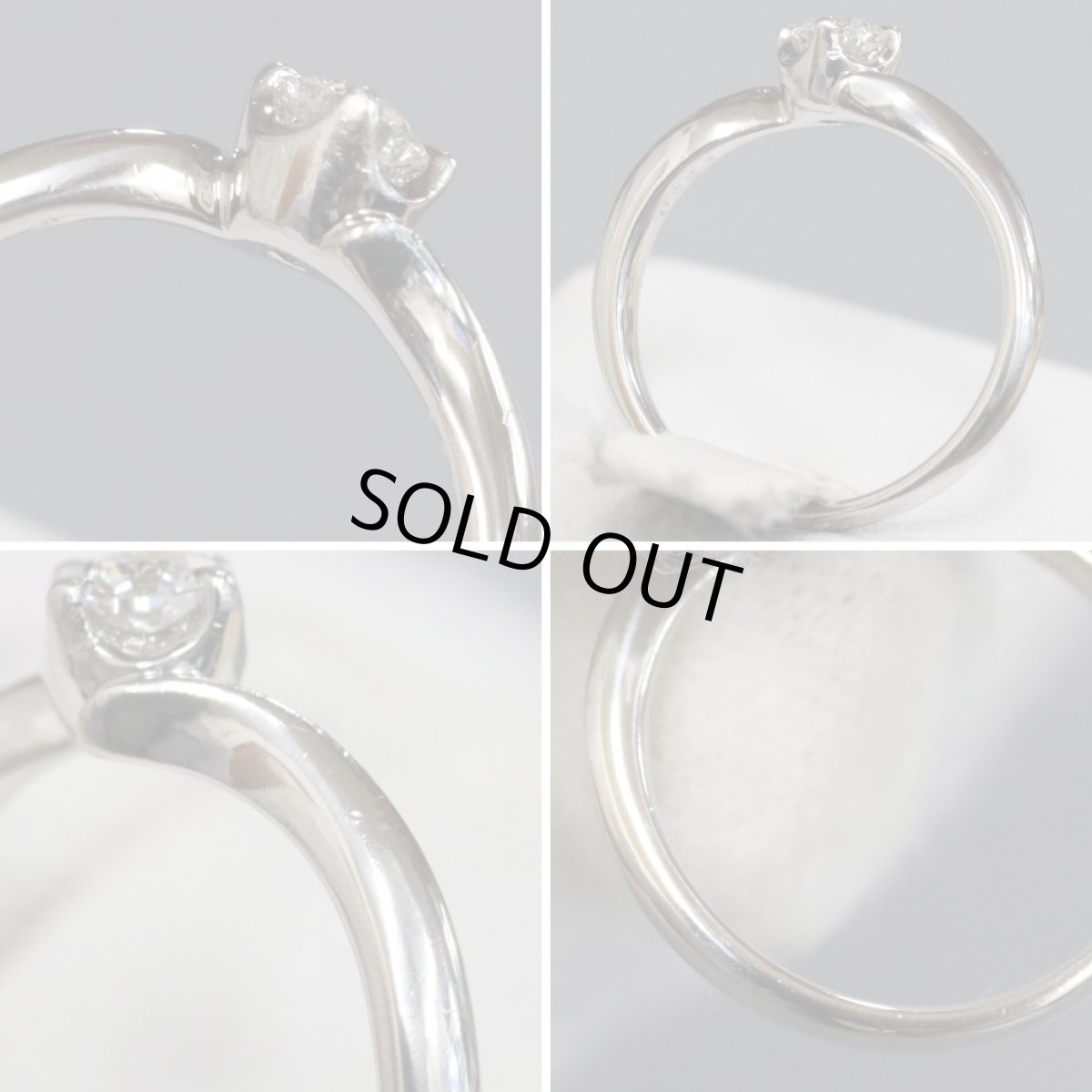 画像5: ヨンドシー Pt950ダイヤモンドリング D0.223 3.7g #8 (5)