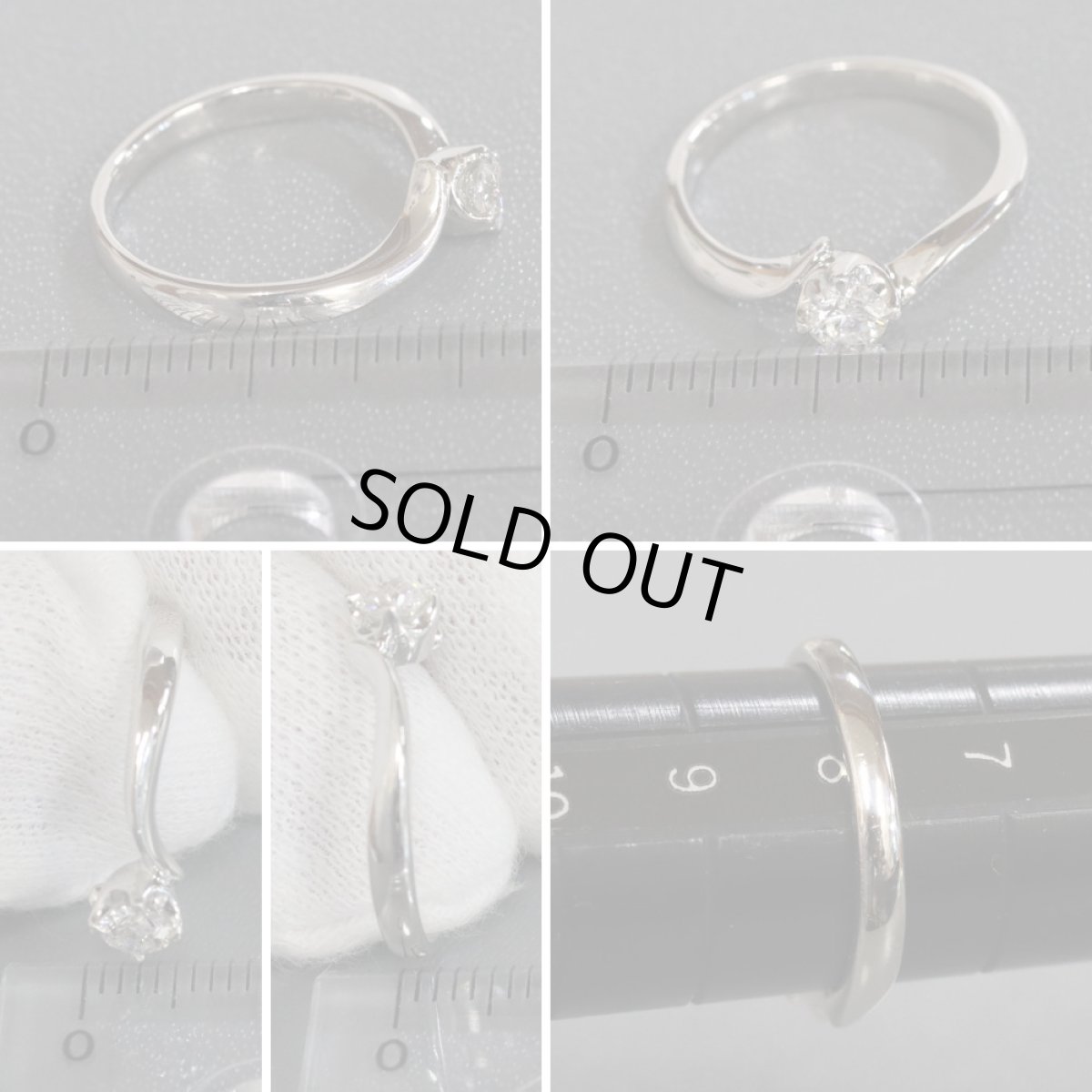 画像8: ヨンドシー Pt950ダイヤモンドリング D0.223 3.7g #8 (8)