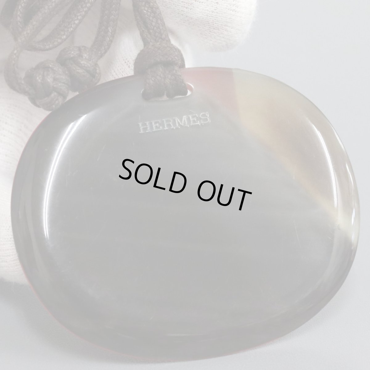 画像4: エルメス バッファローホーン ネックレス 赤 (4)