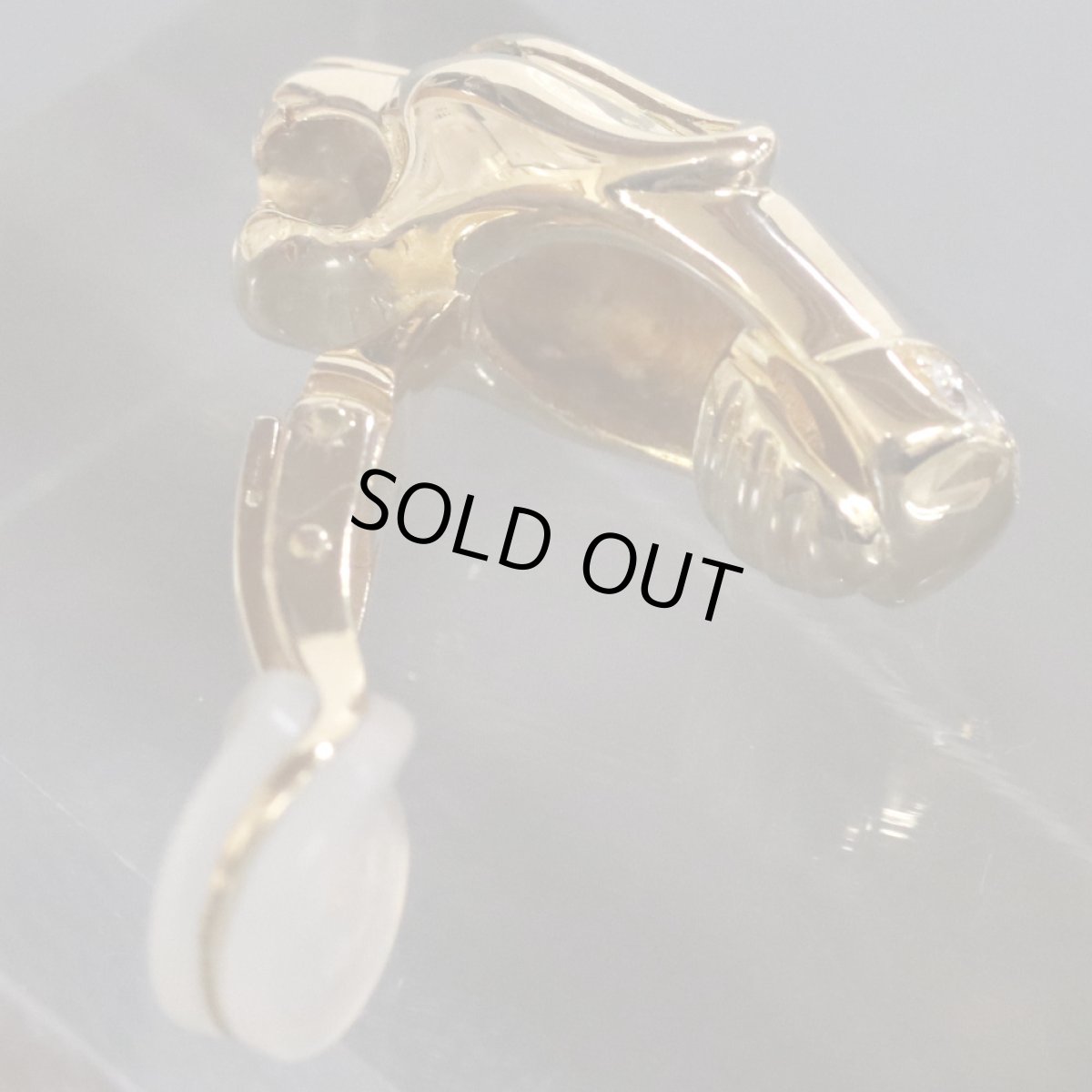 画像6: 750エメラルドダイヤモンドイヤリング パンサーモチーフ 14.3g (6)