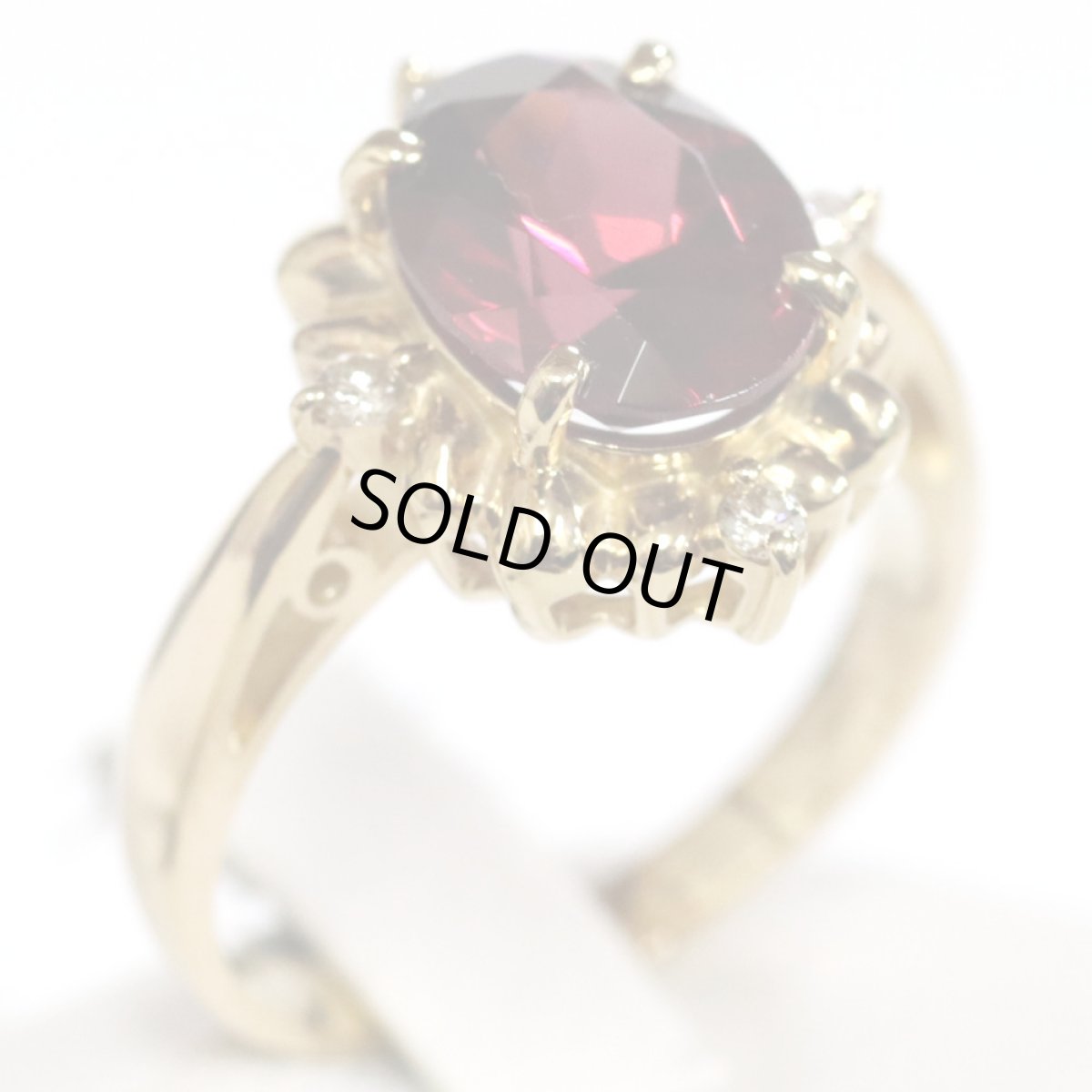 画像3: K18ガーネットダイヤモンドリング 5.1g #12 (3)