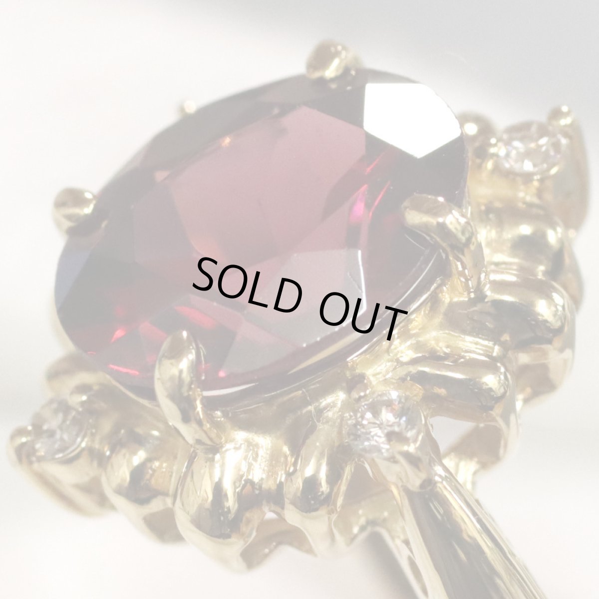 画像4: K18ガーネットダイヤモンドリング 5.1g #12 (4)