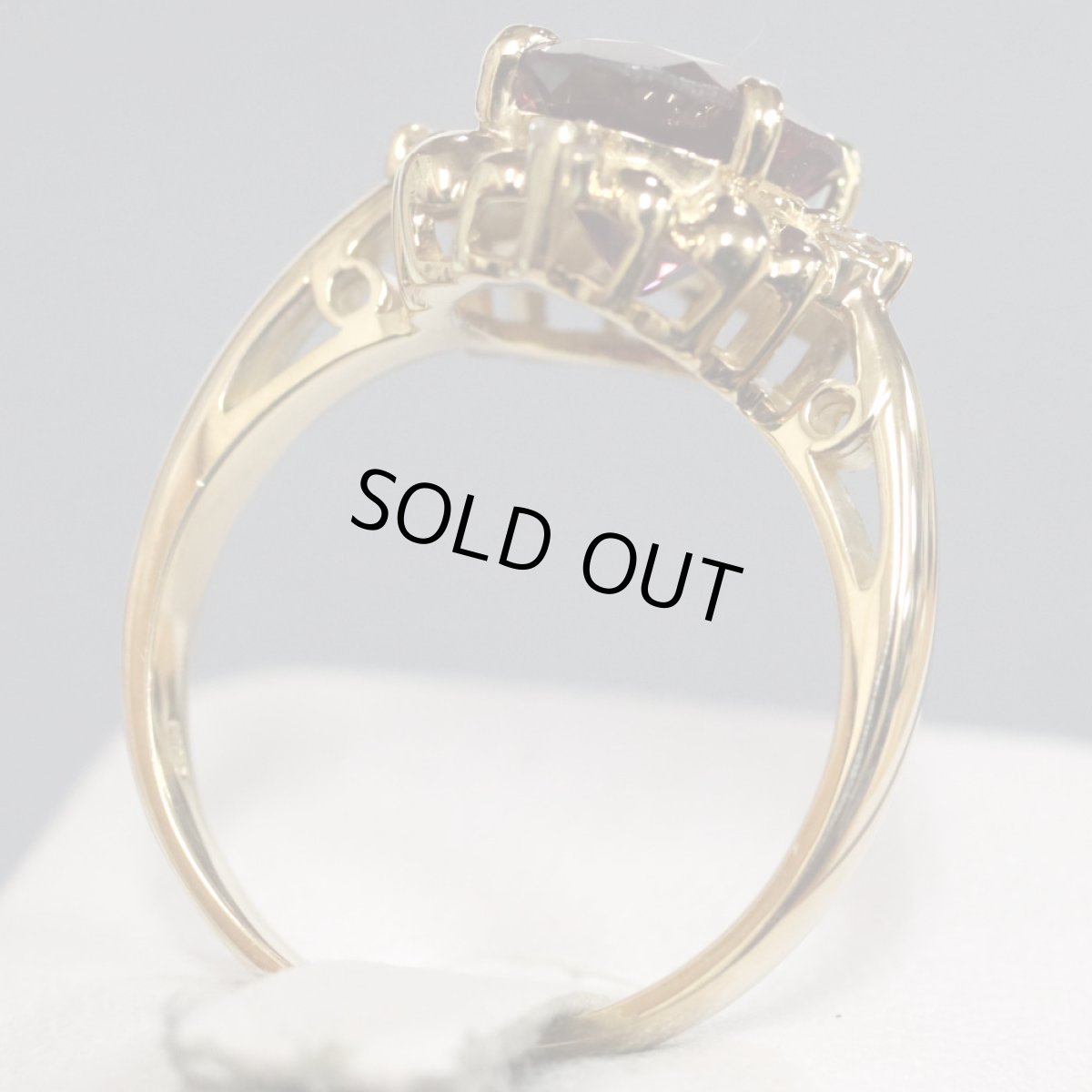 画像5: K18ガーネットダイヤモンドリング 5.1g #12 (5)