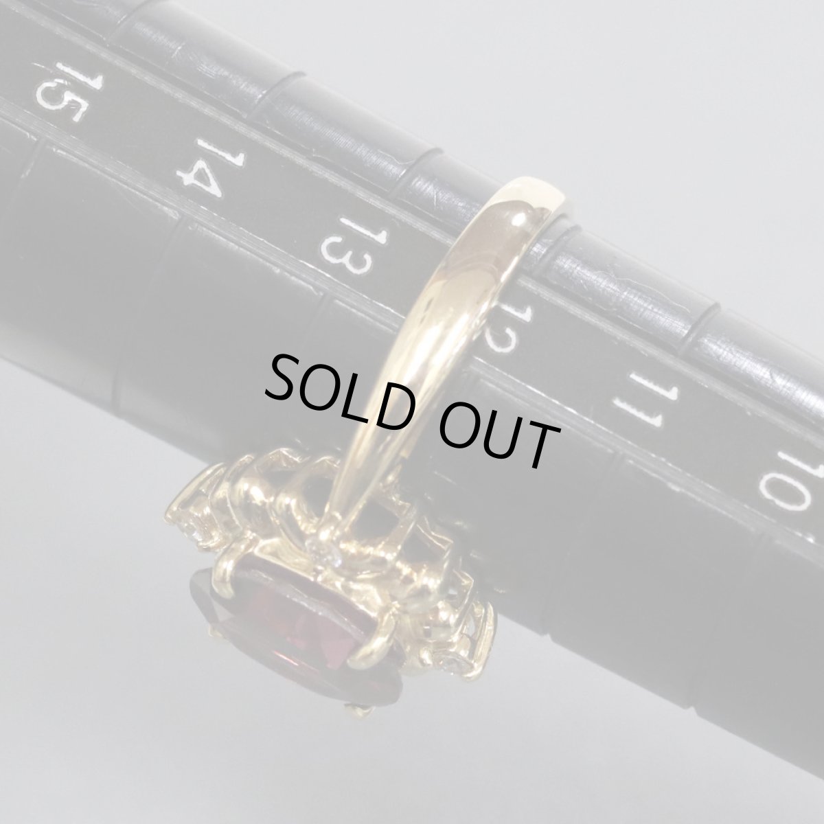 画像8: K18ガーネットダイヤモンドリング 5.1g #12 (8)