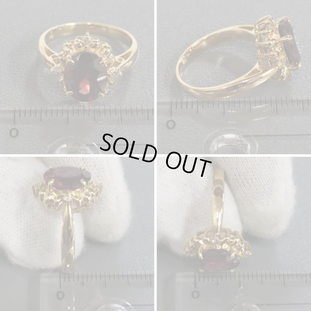 画像9: K18ガーネットダイヤモンドリング 5.1g #12 (9)