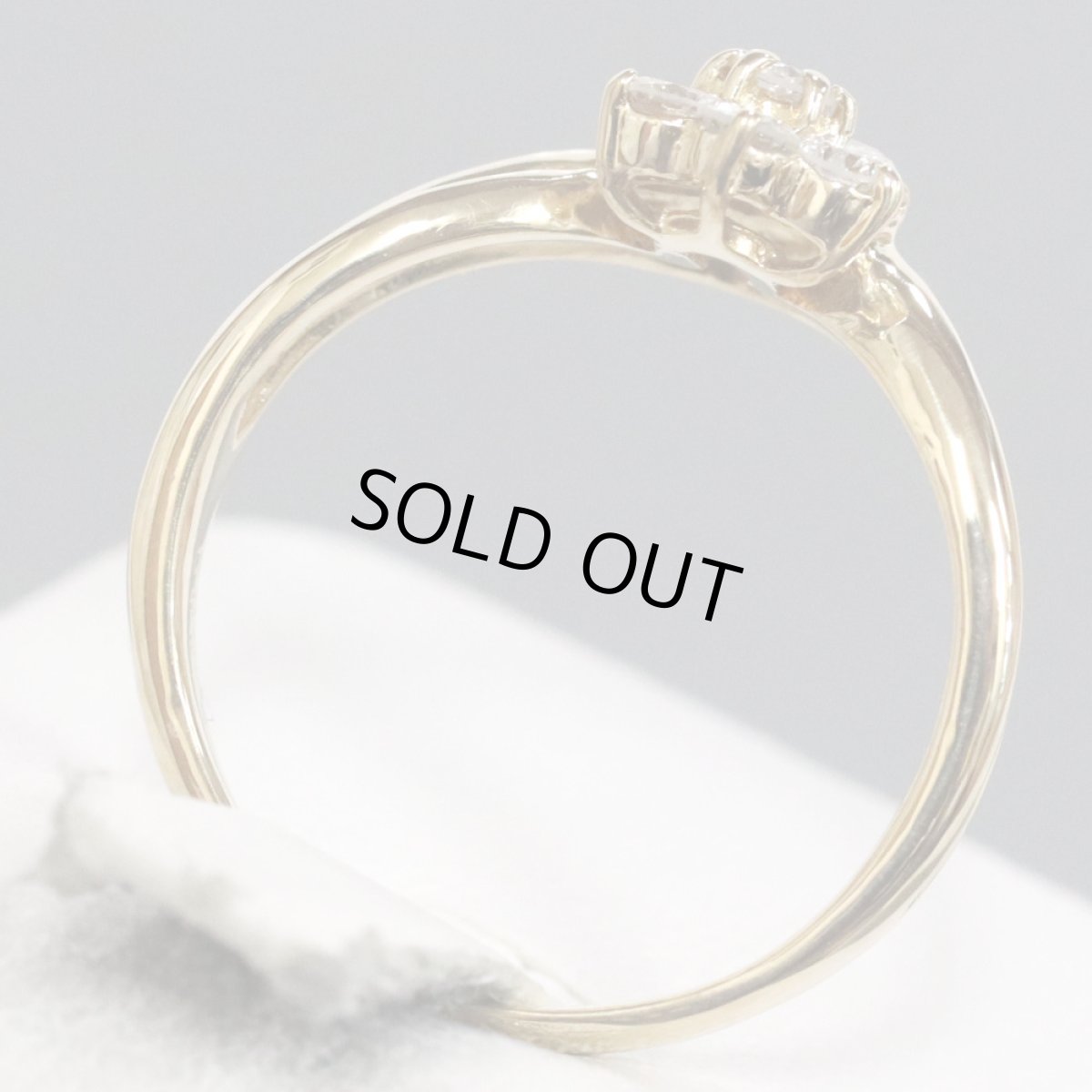 画像5: K18ダイヤモンドリング フラワーモチーフ D0.30 2.8g #9 (5)