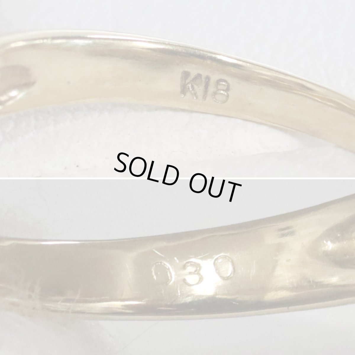 画像7: K18ダイヤモンドリング フラワーモチーフ D0.30 2.8g #9 (7)