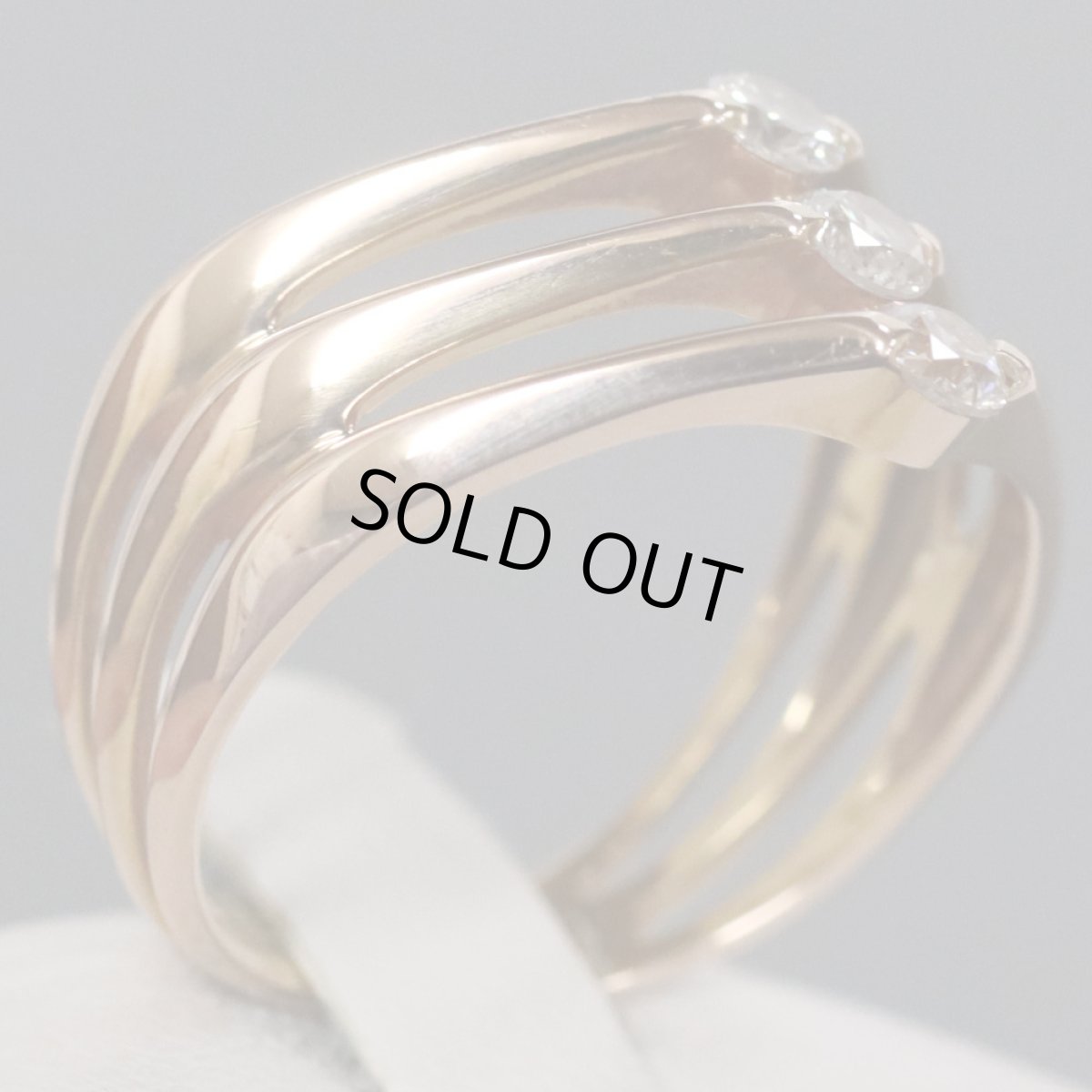 画像3: K18PGダイヤモンドリング D0.30 3.3g #12 (3)