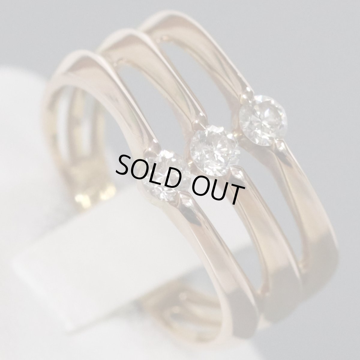 画像5: K18PGダイヤモンドリング D0.30 3.3g #12 (5)