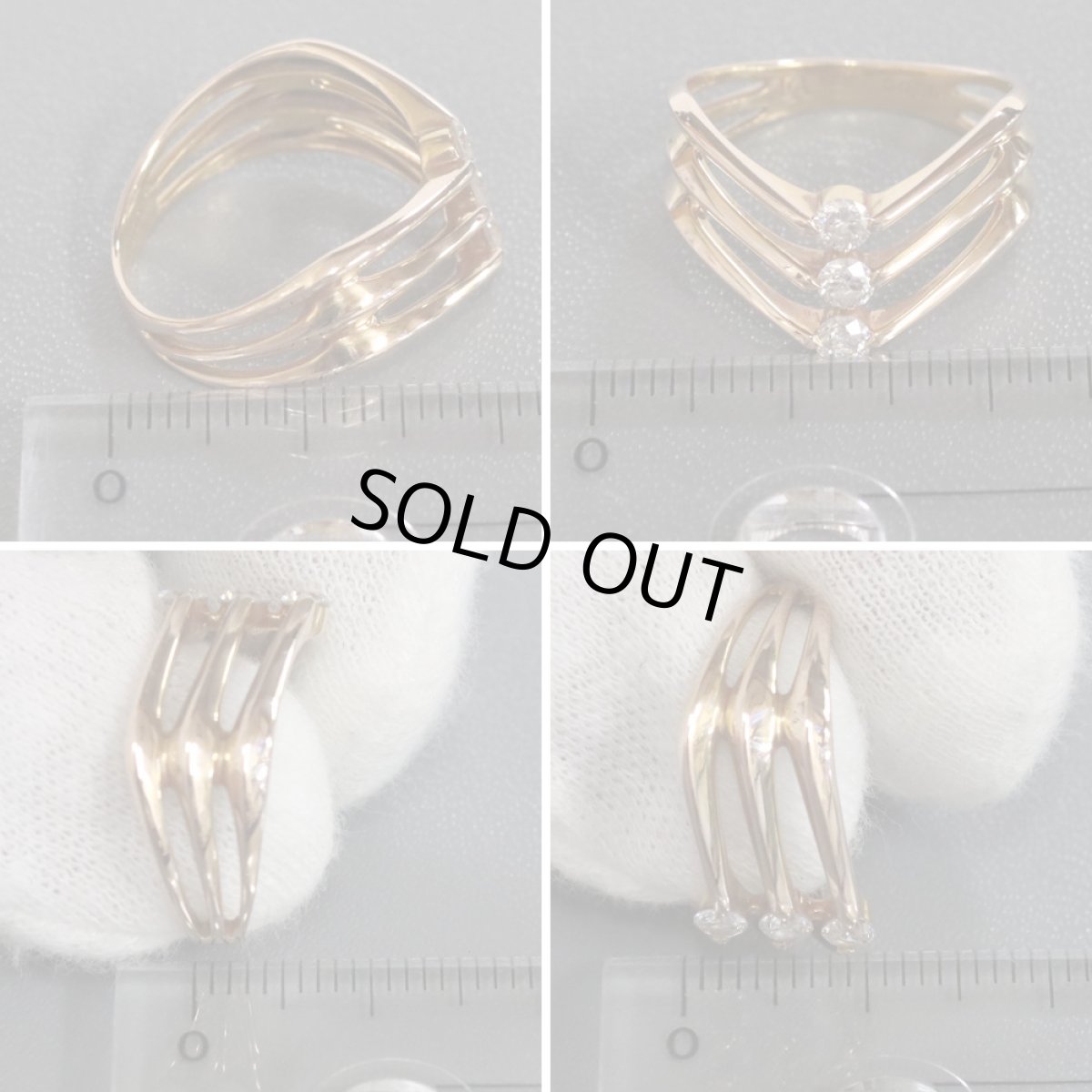 画像9: K18PGダイヤモンドリング D0.30 3.3g #12 (9)