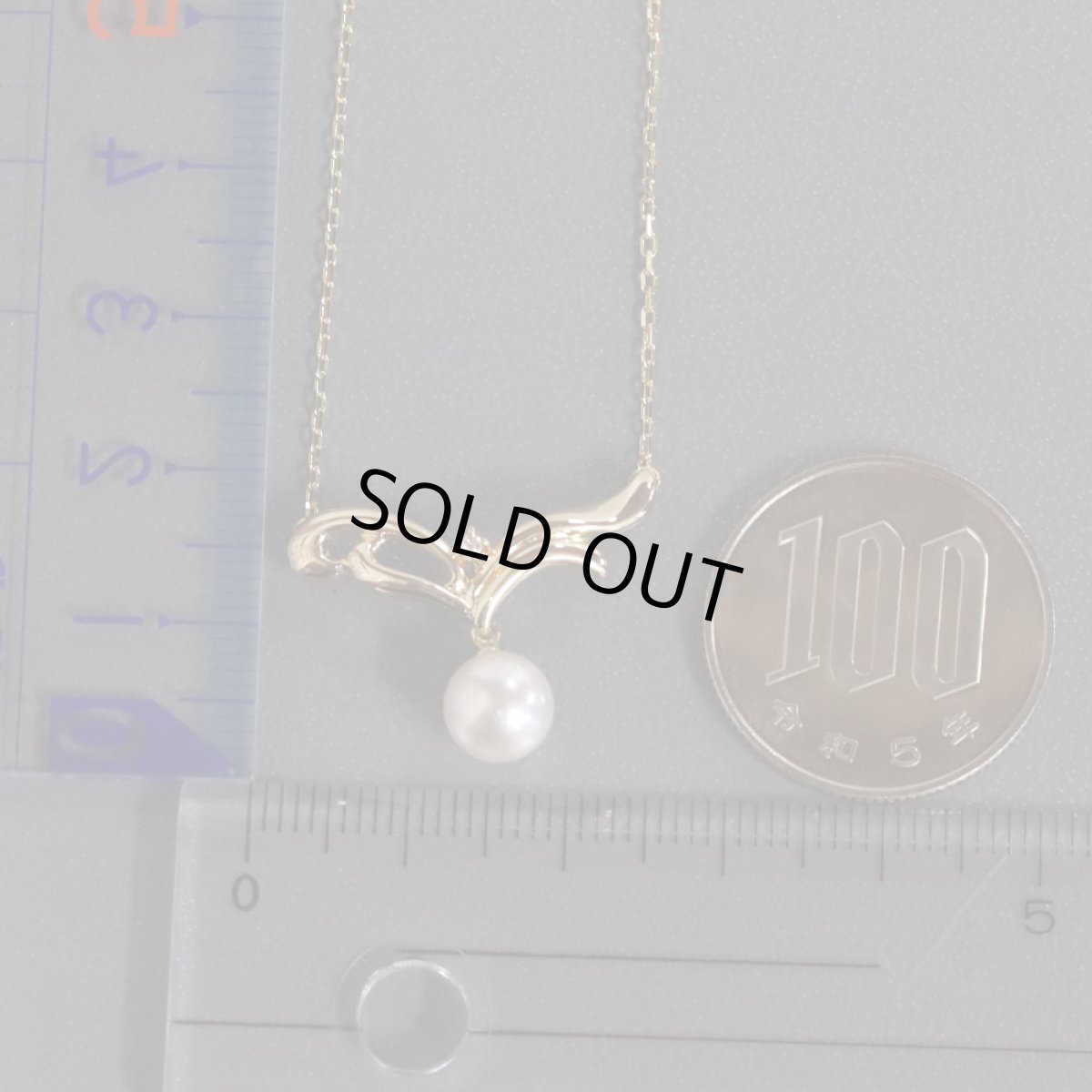 画像10: タサキ K18パールダイヤモンドネックレス D0.01 3.9g (10)