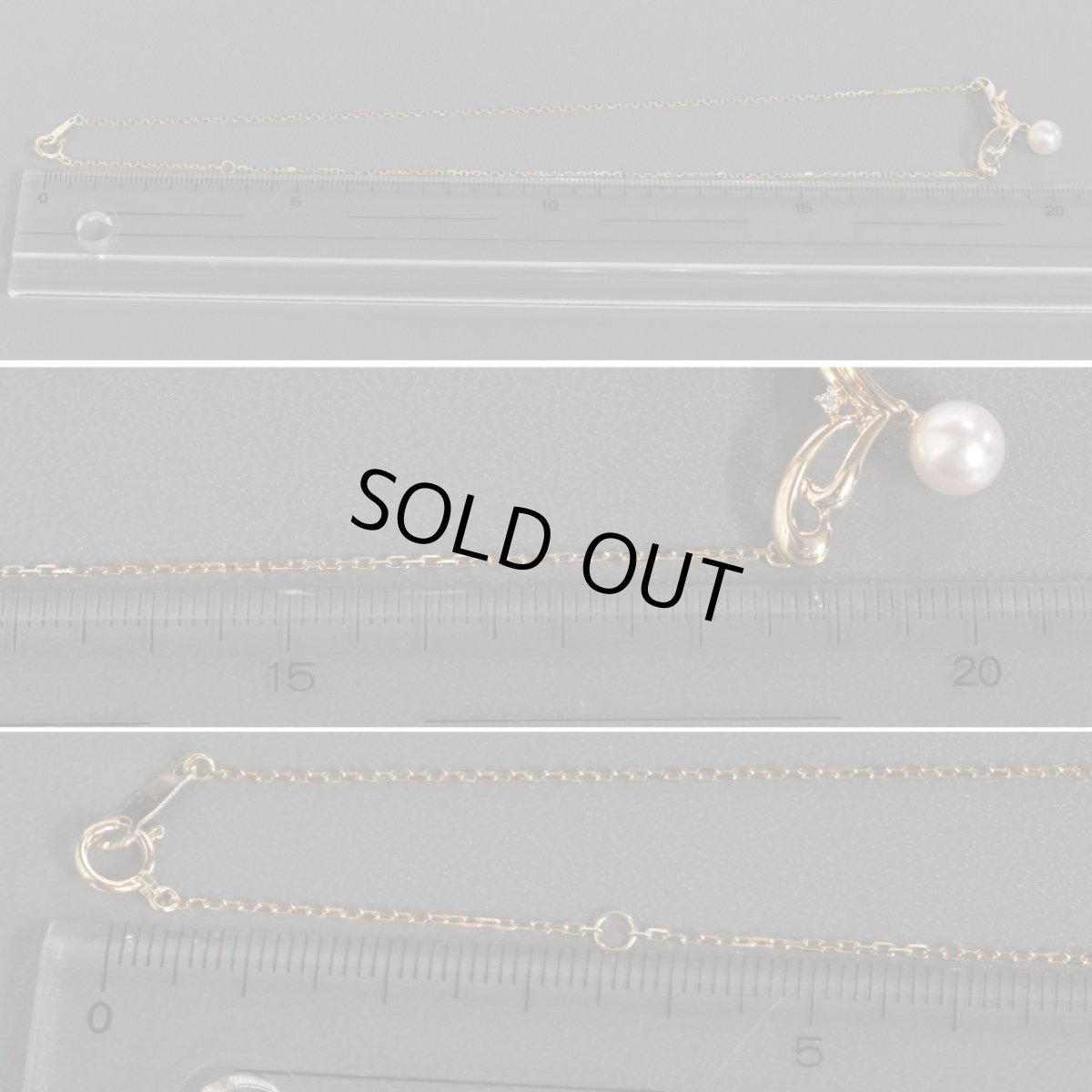 画像9: タサキ K18パールダイヤモンドネックレス D0.01 3.9g (9)