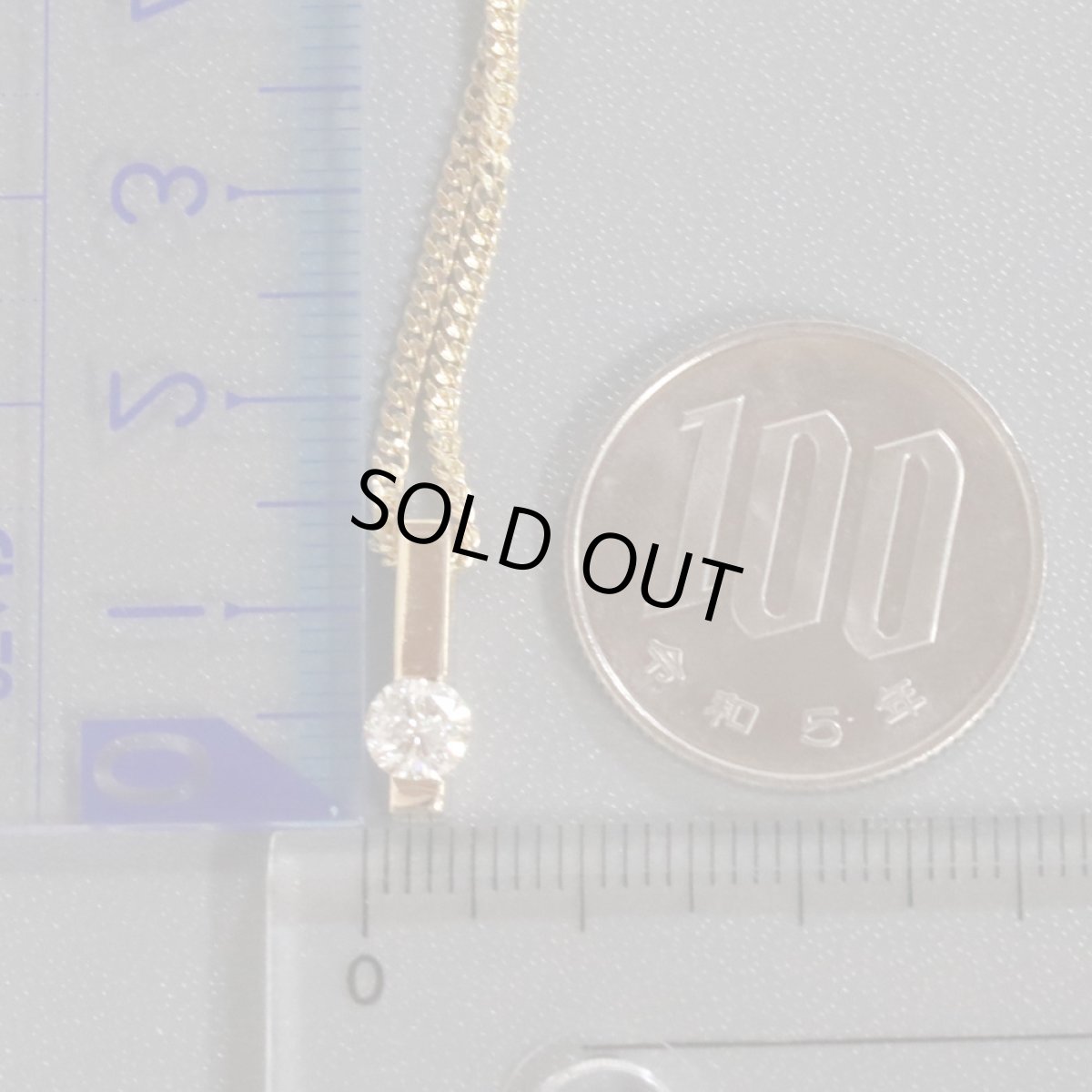 画像10: K18ダイヤモンドネックレス D0.45 6.1g (10)