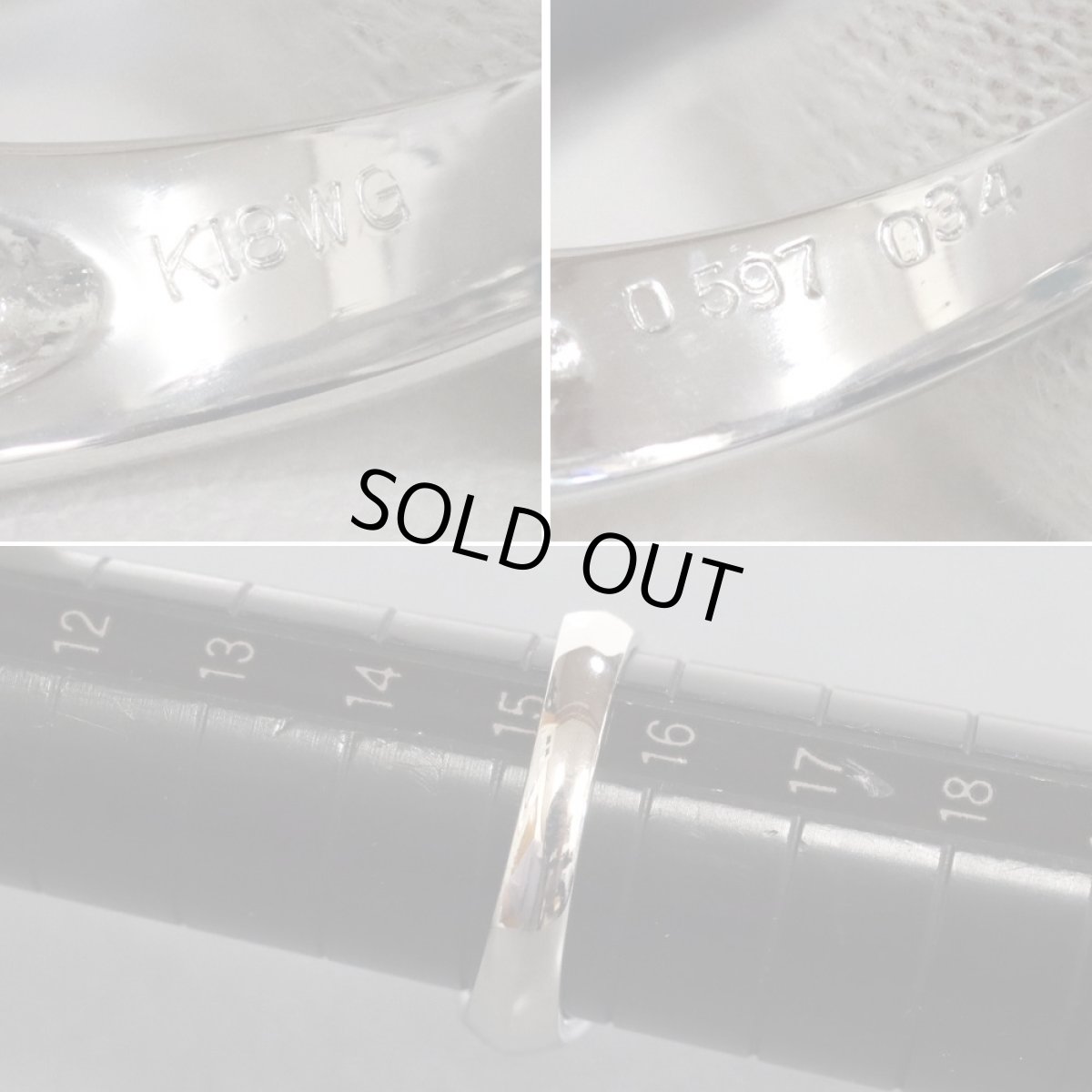 画像7: K18WGパライバトルマリンダイヤモンドリング T0.597 D0.34 7.0g #15.5 (7)