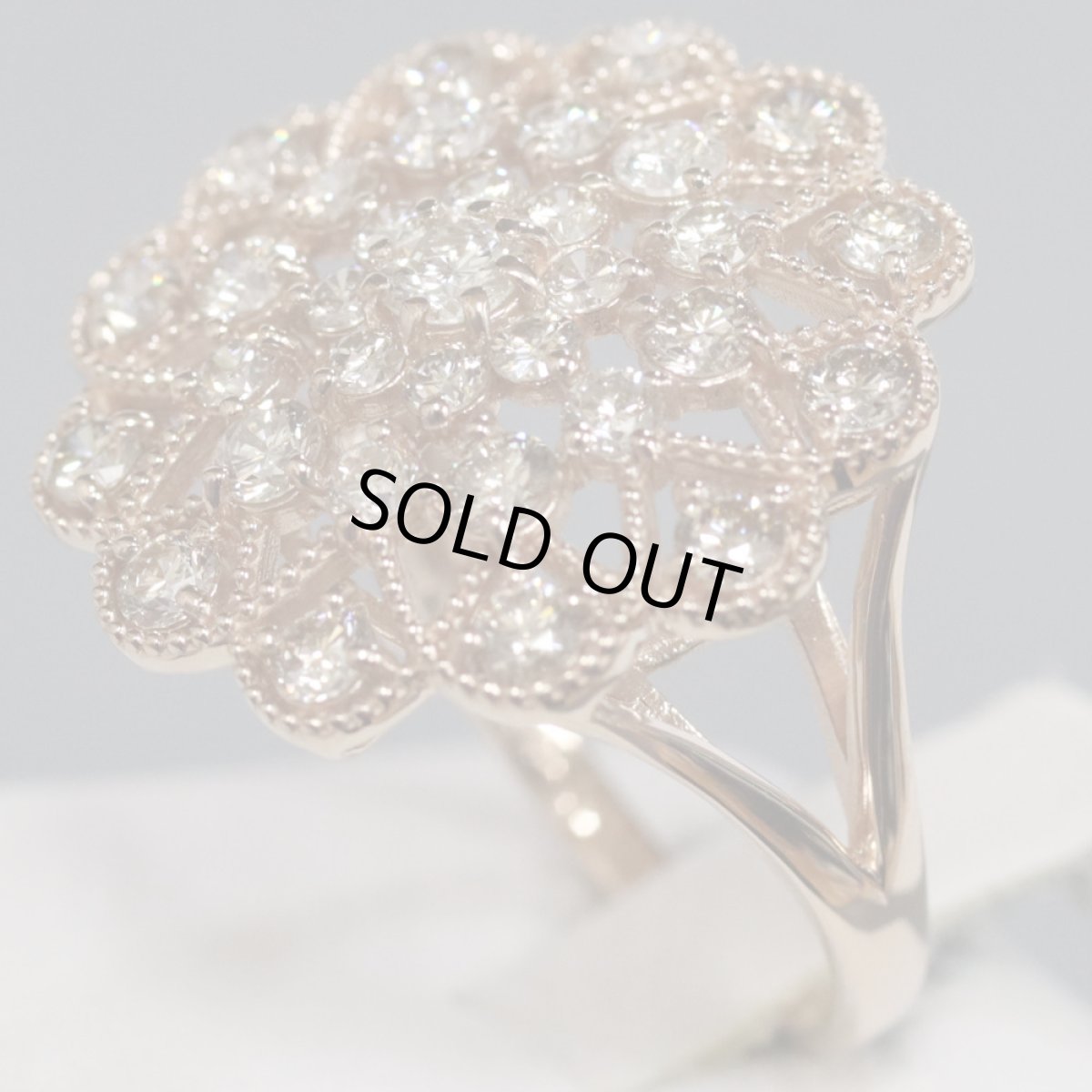 画像2: K18PGダイヤモンドリング D0.137 D1.60 6.1g #12 (2)