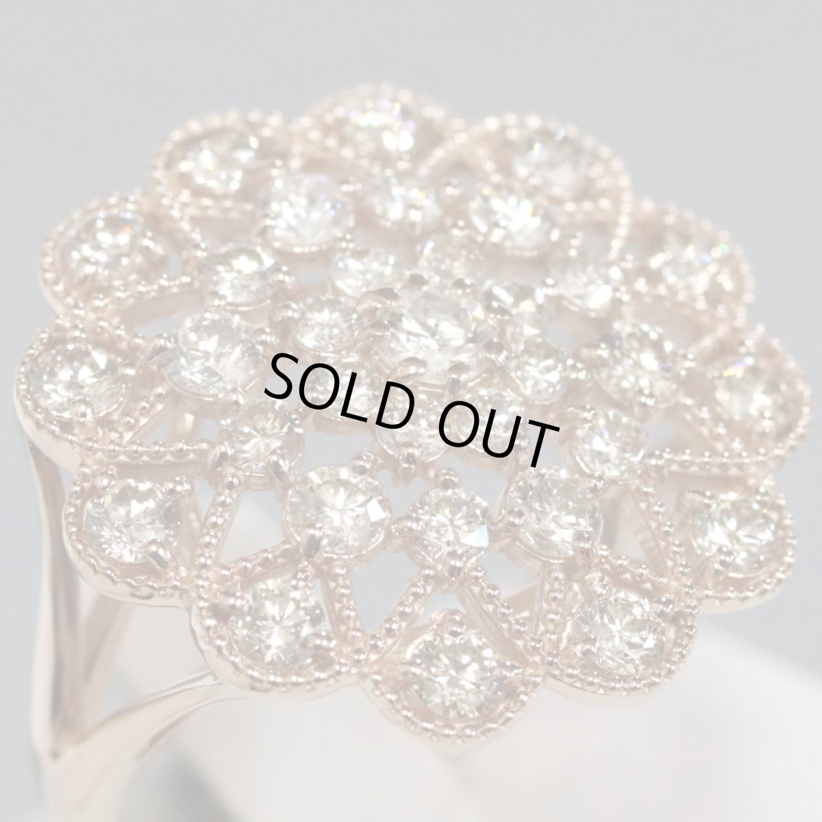 画像4: K18PGダイヤモンドリング D0.137 D1.60 6.1g #12 (4)